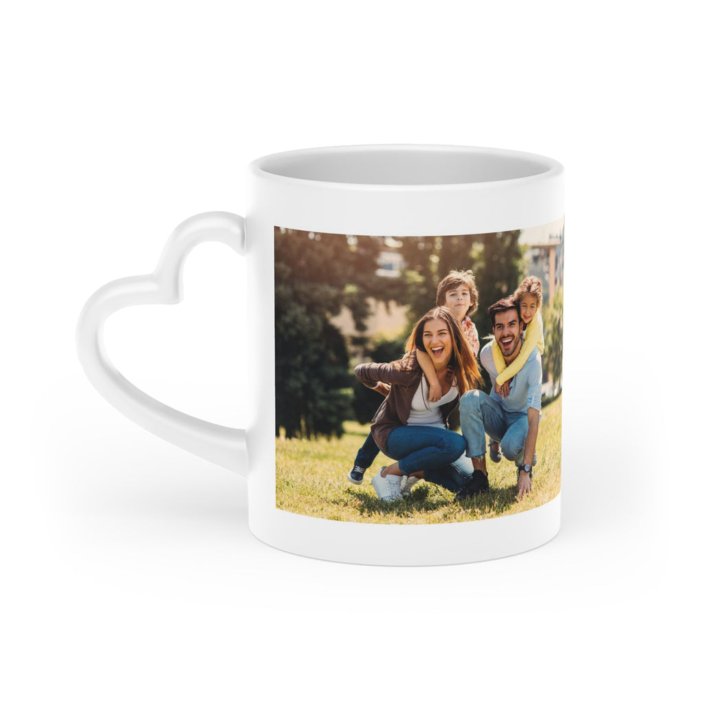 Heart-Shaped Mug, Custom mug, Custom picture, Family is everything - Sweet Vision LLC