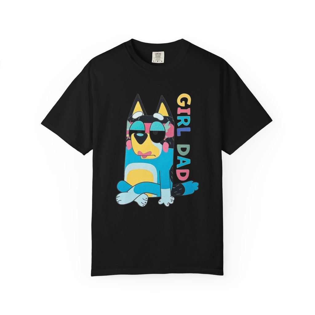 Colorful Girl Dad T-Shirt, Fun Dad Shirt, Unisex Tee for Dads, Cartoon Graphic Tee, Gift for Father's Day, Casual Wear - Sweet Vision LLC