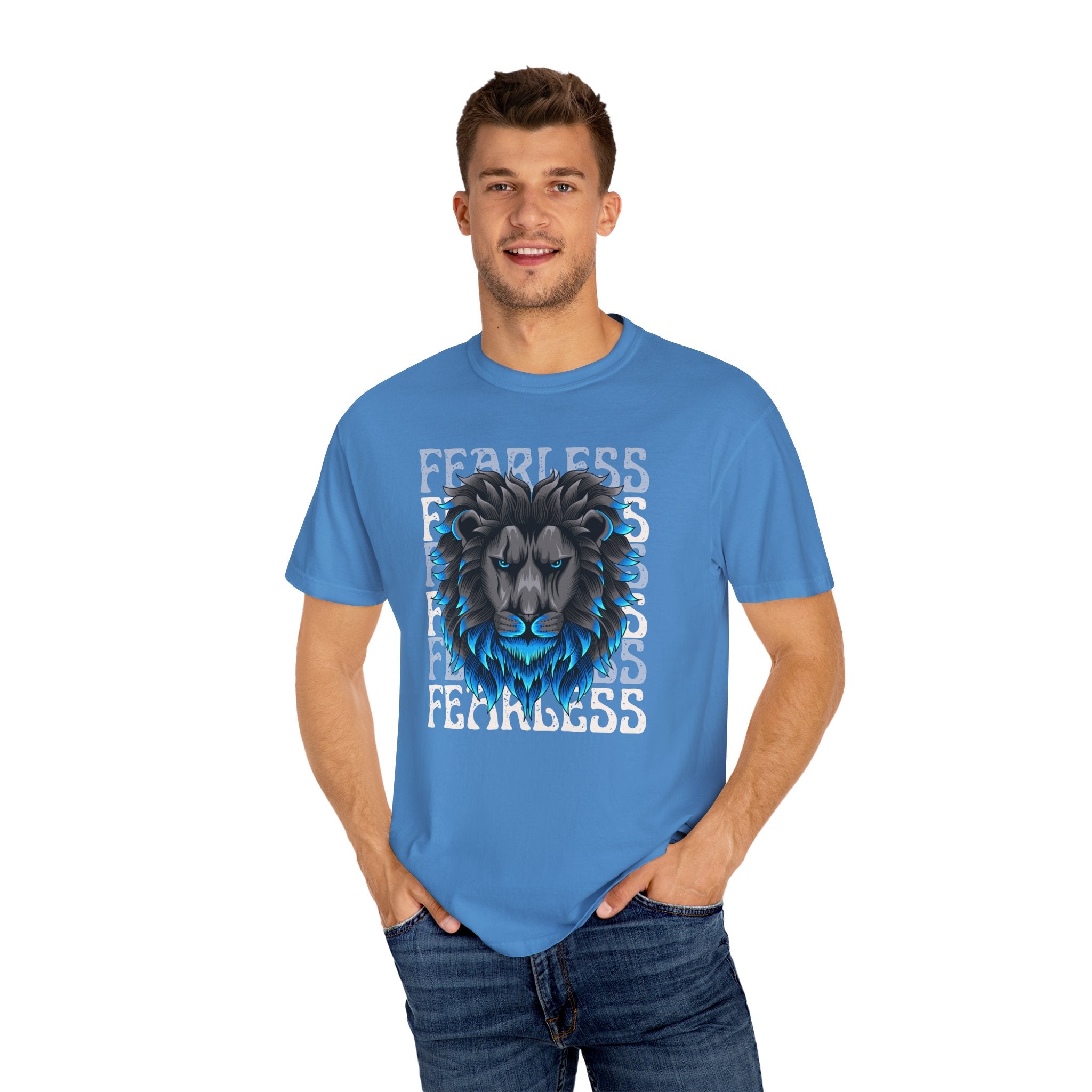 Fearless Lion Graphic T-Shirt, Unisex Tee, Bold Statement Shirt, Animal Lover Gift, Casual Everyday Wear, Birthday Gift - Sweet Vision LLC