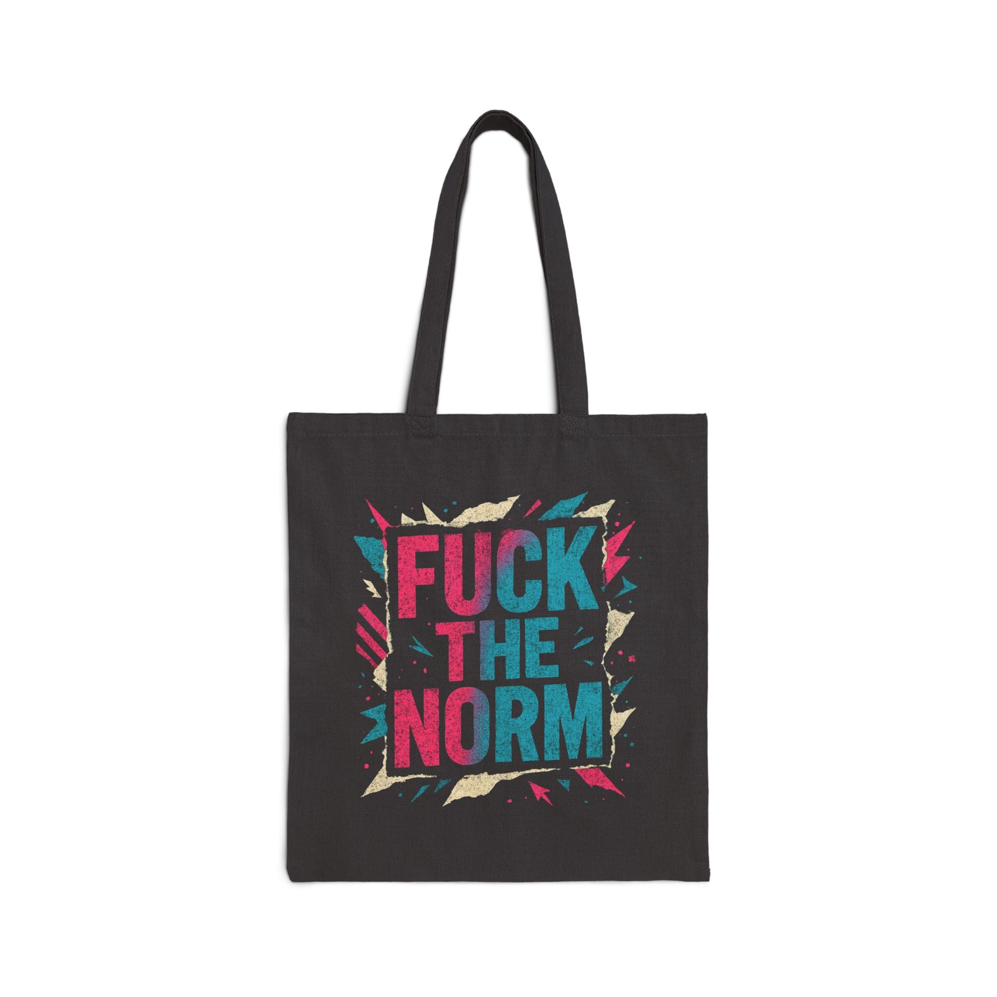 Tote Bag — "Fuck the Norm" Graphic Canvas Tote, Bold Activist Reusable Shopper - Sweet Vision LLC