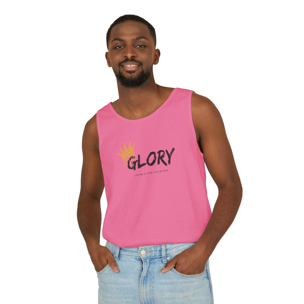 Glory Tank Top, Unisex Tank Top, Casual Summer Wear, Confidence Booster, Vacation Essential, Gift for Sports Lovers - Sweet Vision LLC