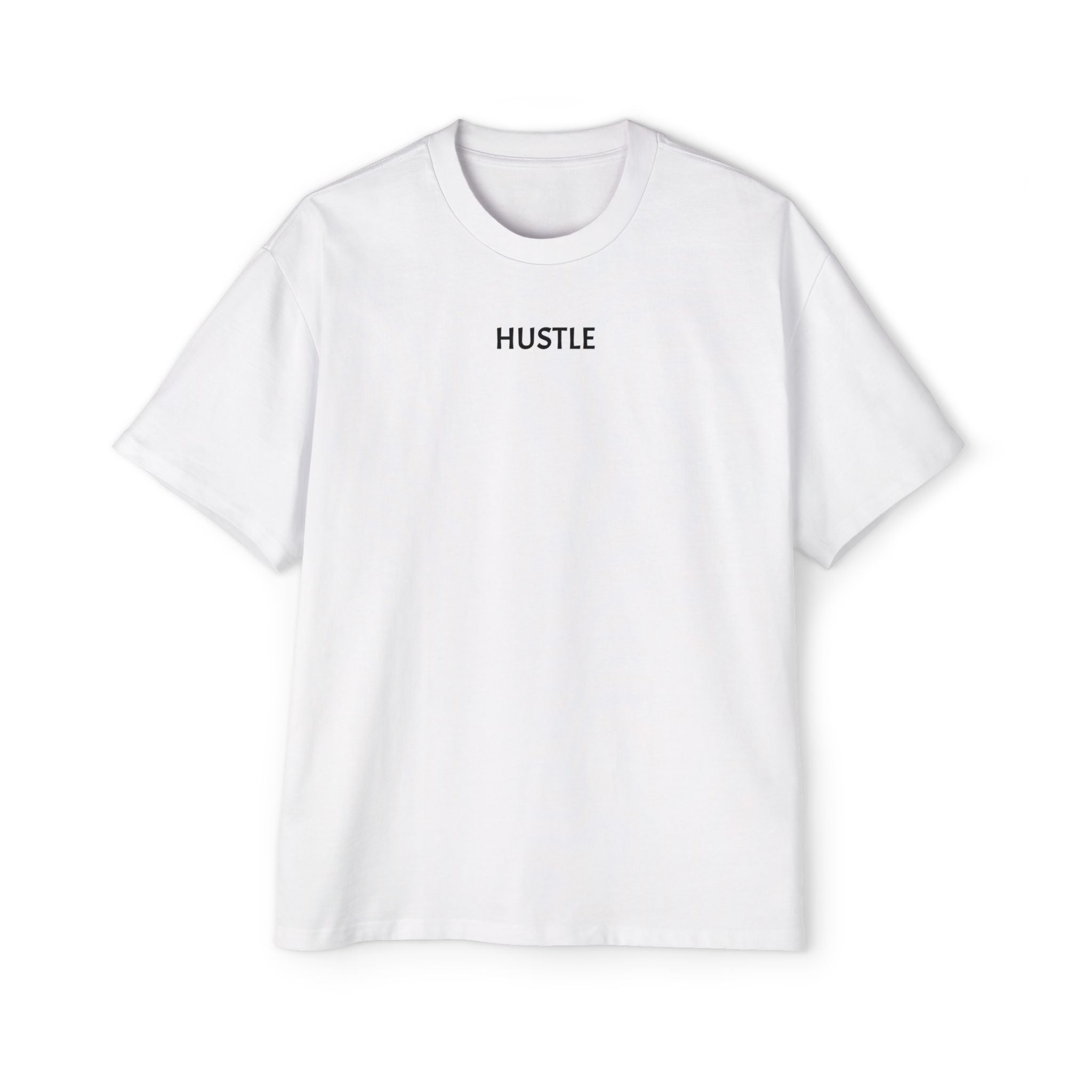 Men's Heavy Oversized Tee - Hustle Graphic T-Shirt for Comfort and Style - Sweet Vision LLC