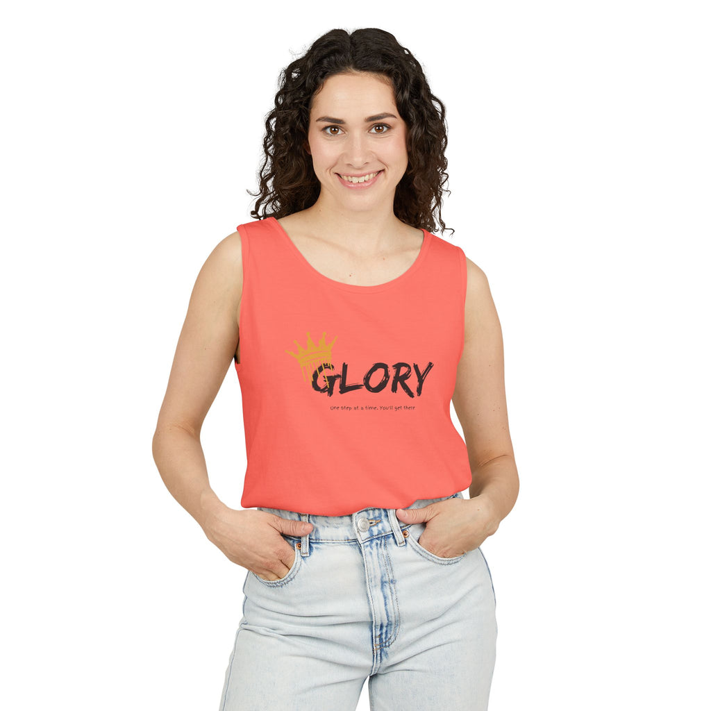 Glory Tank Top, Unisex Tank Top, Casual Summer Wear, Confidence Booster, Vacation Essential, Gift for Sports Lovers - Sweet Vision LLC