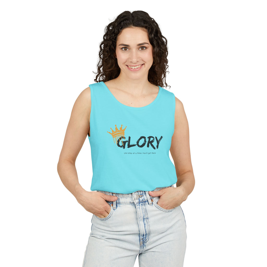 Glory Tank Top, Unisex Tank Top, Casual Summer Wear, Confidence Booster, Vacation Essential, Gift for Sports Lovers - Sweet Vision LLC