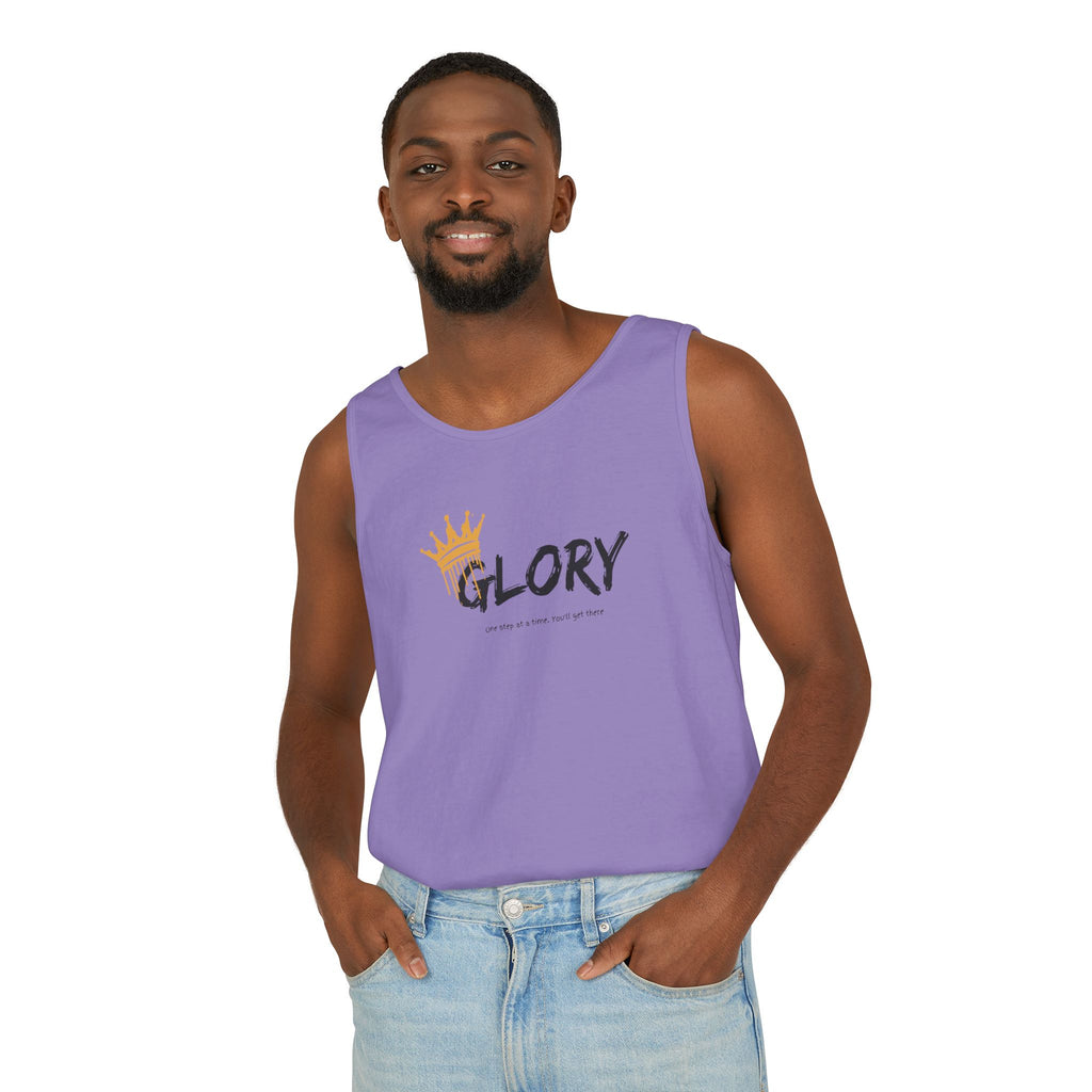 Glory Tank Top, Unisex Tank Top, Casual Summer Wear, Confidence Booster, Vacation Essential, Gift for Sports Lovers - Sweet Vision LLC