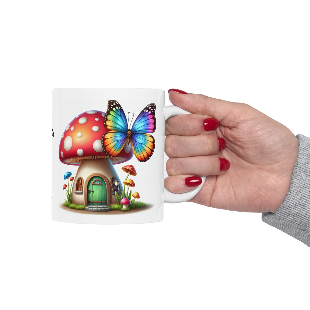 Mug, Ceramic Mug, (11oz), Mushrooms mug, Custom mug - Sweet Vision LLC