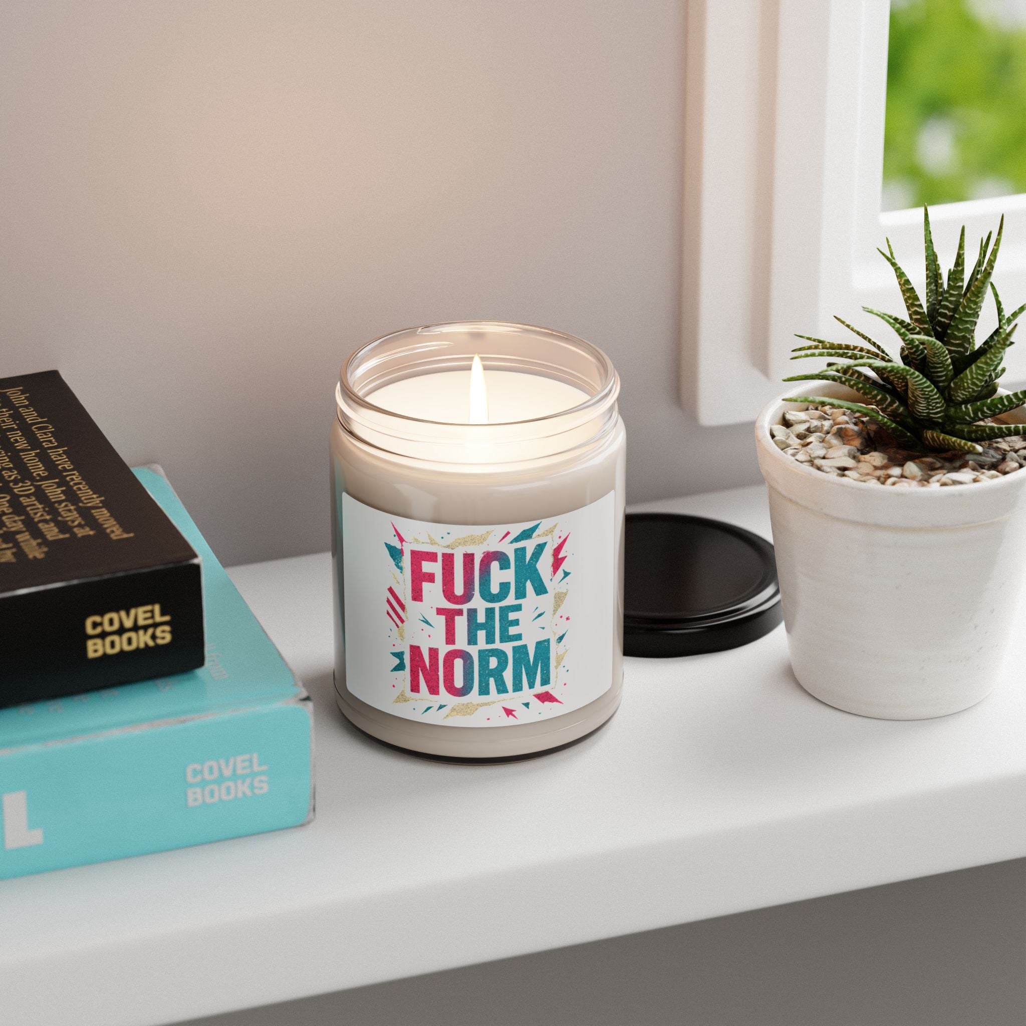Statement Candle — "Fuck The Norm" Scented Soy Jar (9oz) - Sweet Vision LLC