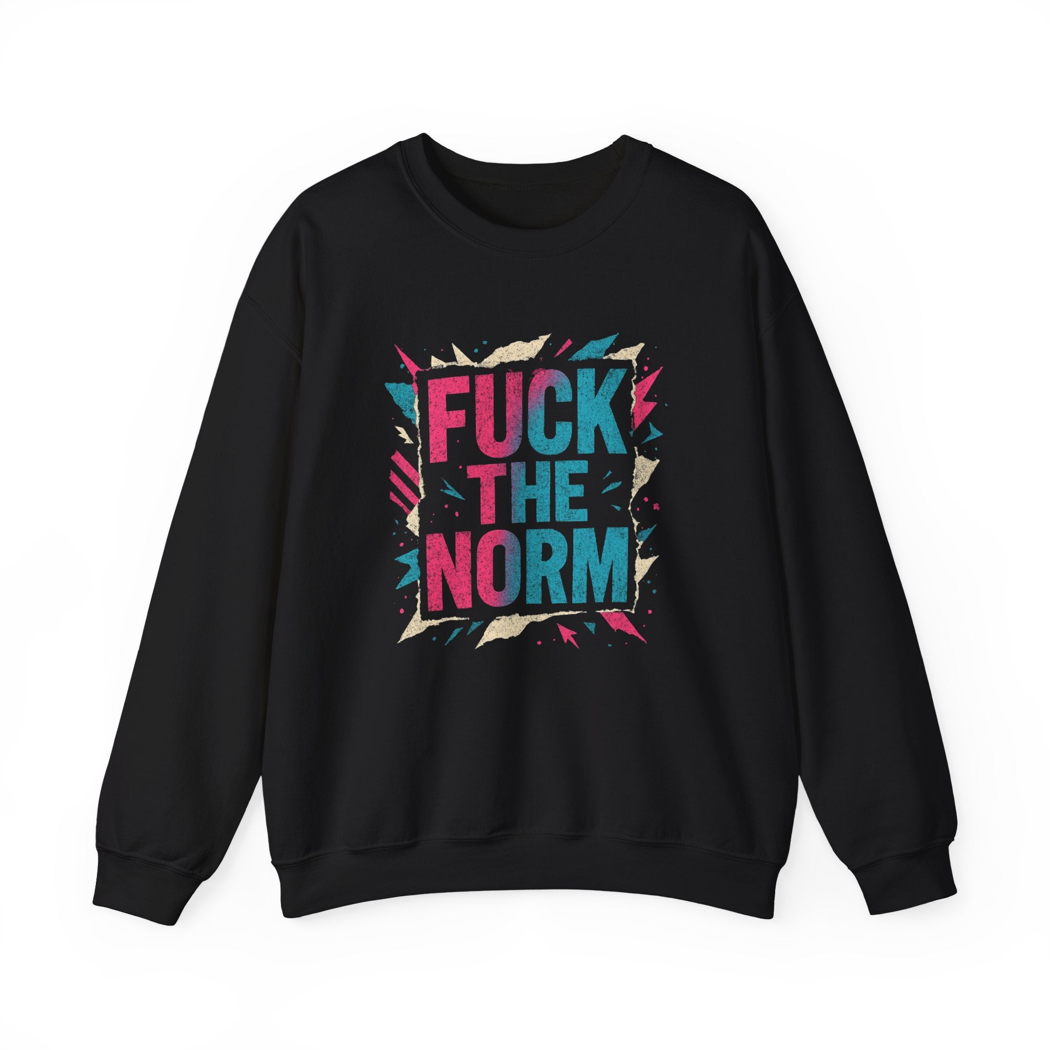 Crewneck Sweatshirt - “Fuck The Norm” Bold Retro Graphic - Sweet Vision LLC
