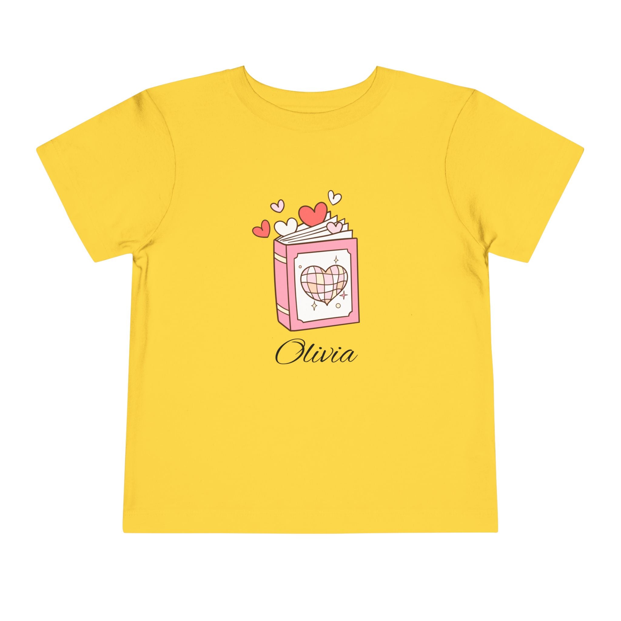 Sweet Love Heart Toddler Tee, Cute Gift for Kids, Valentine's Day Apparel, Toddler's Short Sleeve Shirt, Personalized T-Shirt