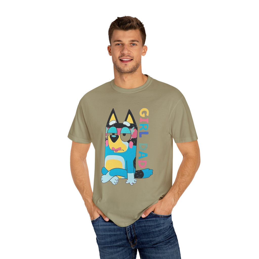 Colorful Girl Dad T-Shirt, Fun Dad Shirt, Unisex Tee for Dads, Cartoon Graphic Tee, Gift for Father's Day, Casual Wear - Sweet Vision LLC