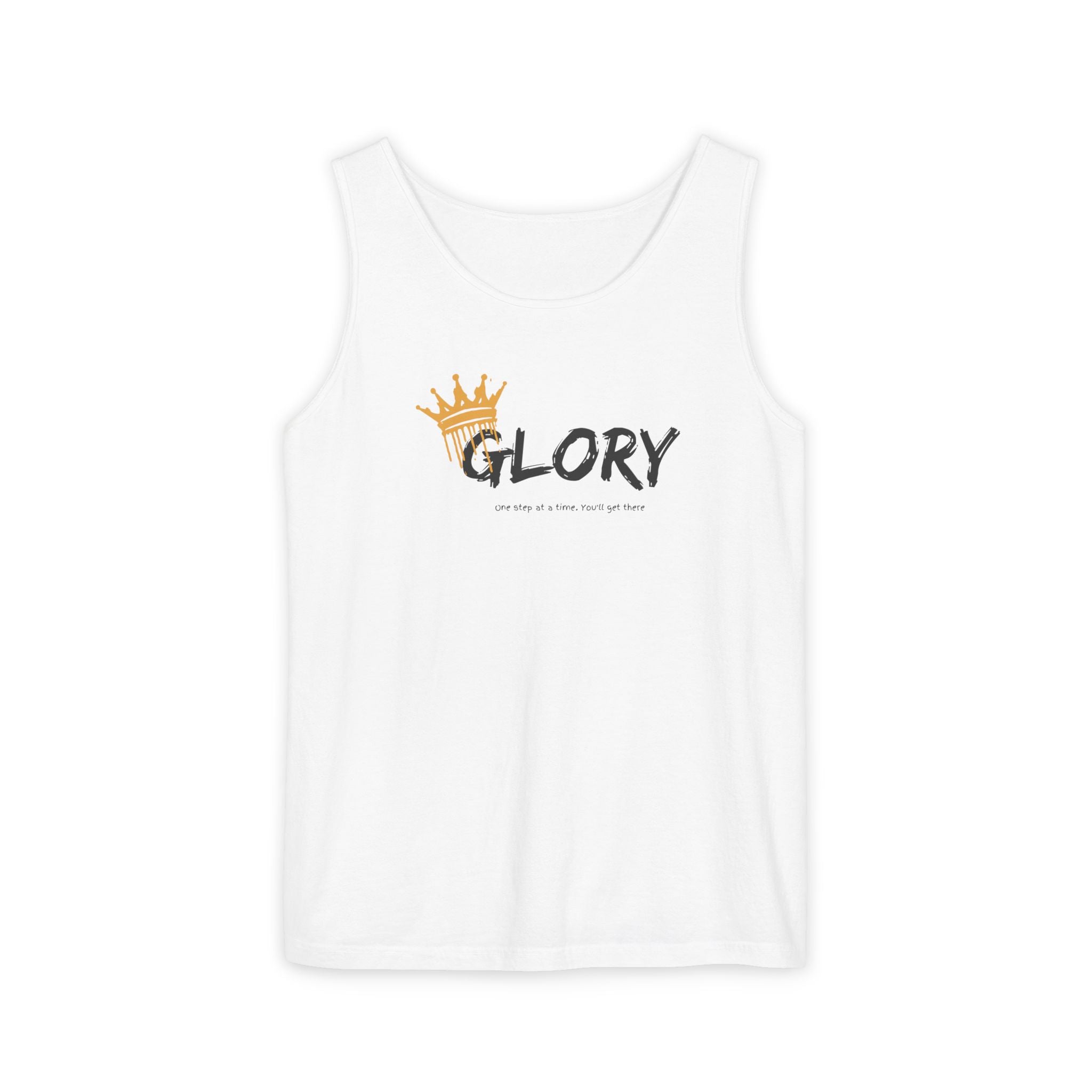 Glory Tank Top, Unisex Tank Top, Casual Summer Wear, Confidence Booster, Vacation Essential, Gift for Sports Lovers - Sweet Vision LLC