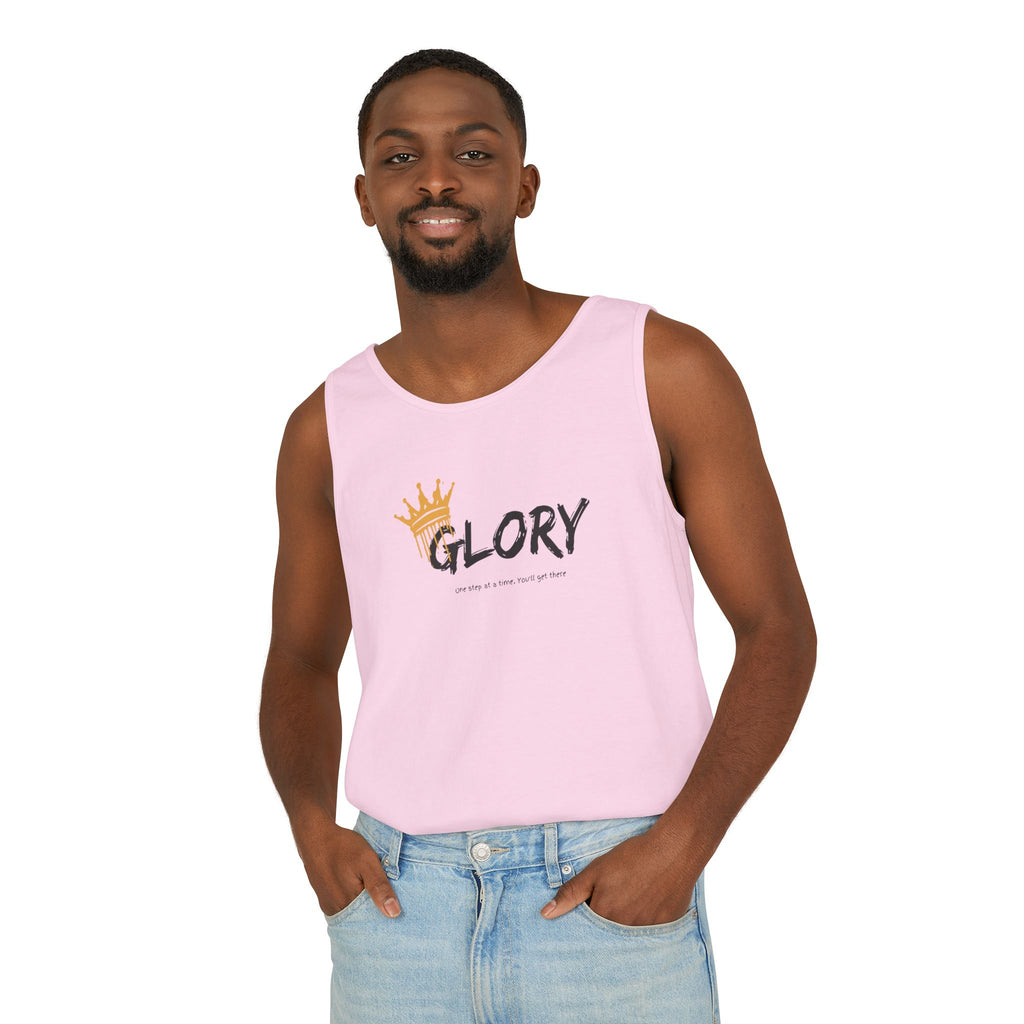 Glory Tank Top, Unisex Tank Top, Casual Summer Wear, Confidence Booster, Vacation Essential, Gift for Sports Lovers - Sweet Vision LLC