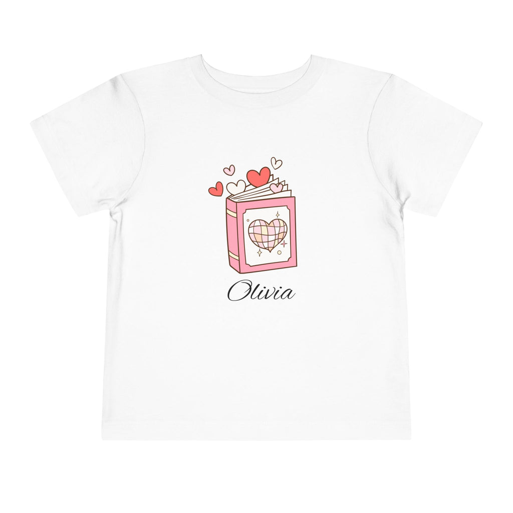 Sweet Love Heart Toddler Tee, Cute Gift for Kids, Valentine's Day Apparel, Toddler's Short Sleeve Shirt, Personalized T-Shirt - Sweet Vision LLC