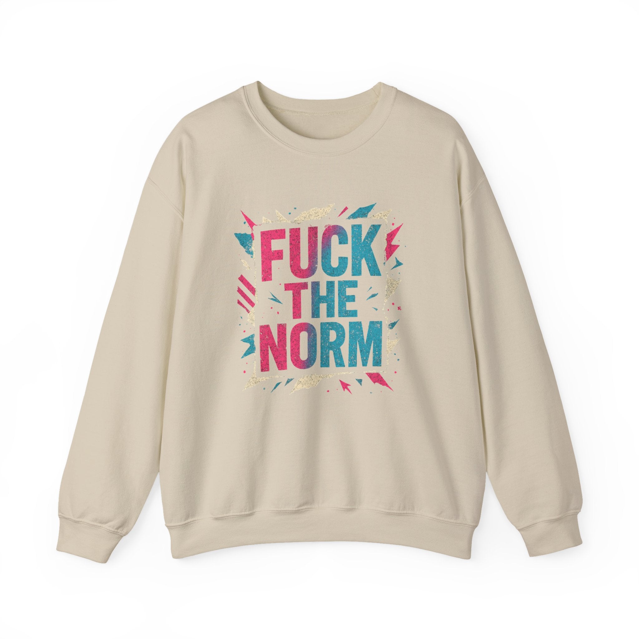 Crewneck Sweatshirt - “Fuck The Norm” Bold Retro Graphic - Sweet Vision LLC