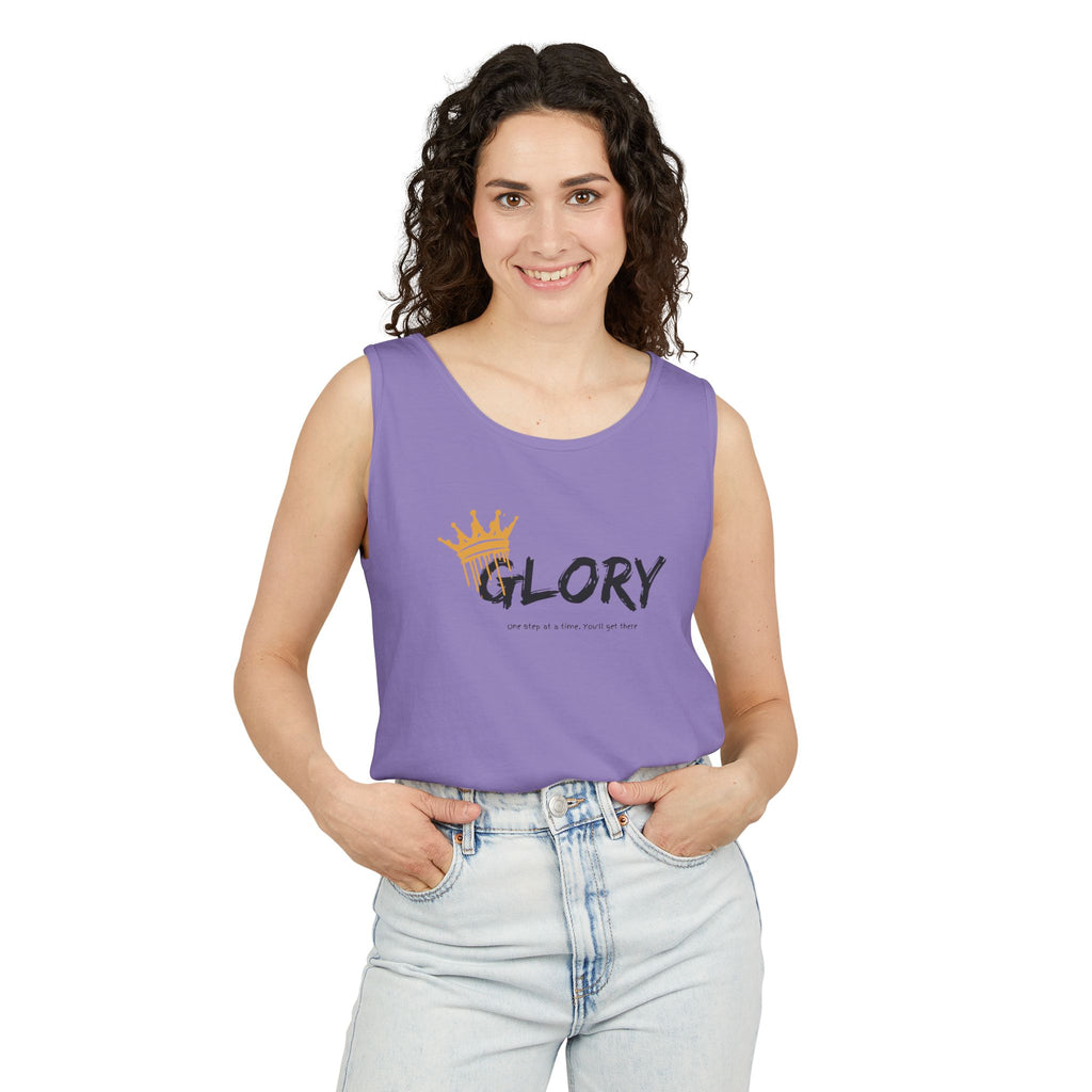 Glory Tank Top, Unisex Tank Top, Casual Summer Wear, Confidence Booster, Vacation Essential, Gift for Sports Lovers - Sweet Vision LLC