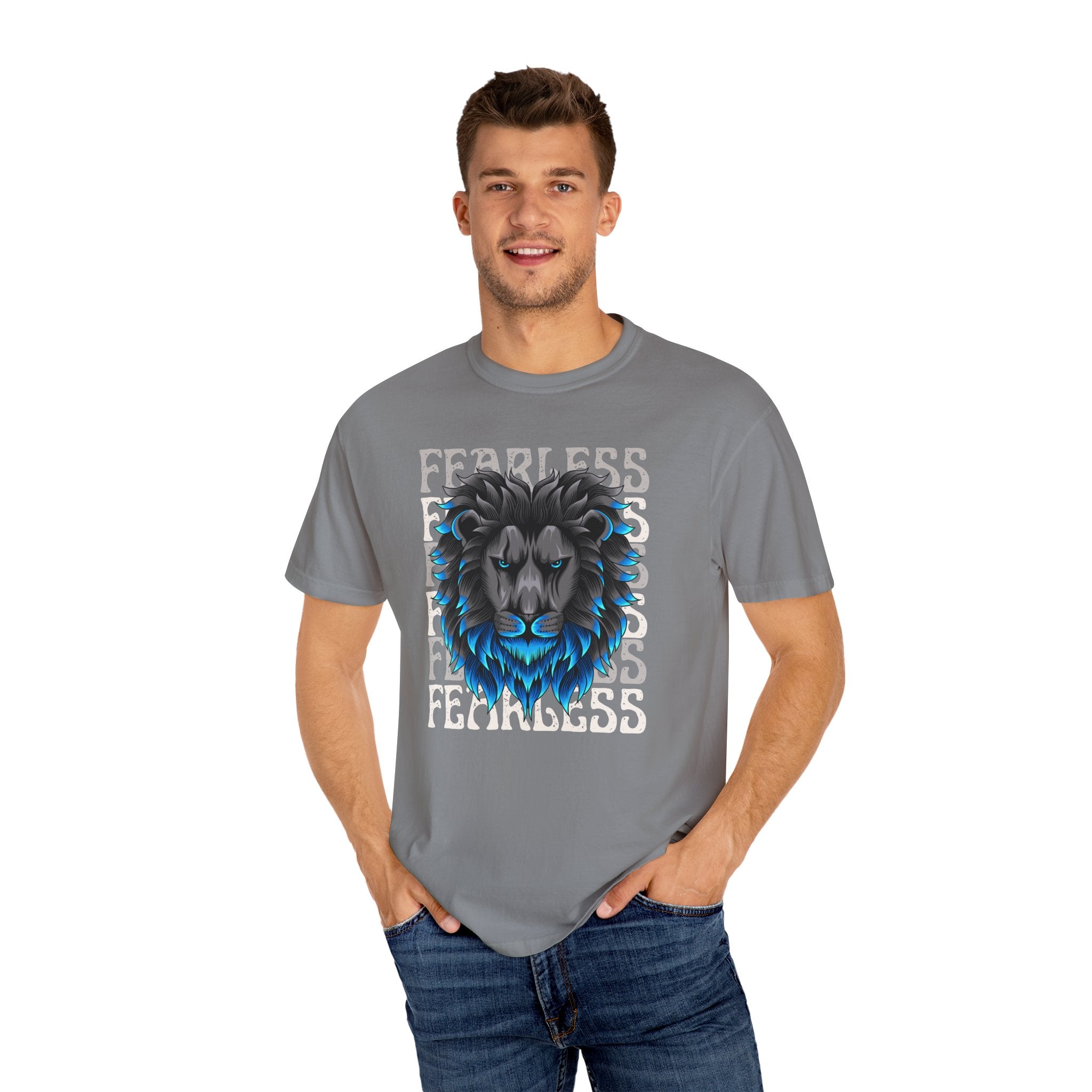 Fearless Lion Graphic T-Shirt, Unisex Tee, Bold Statement Shirt, Animal Lover Gift, Casual Everyday Wear, Birthday Gift - Sweet Vision LLC