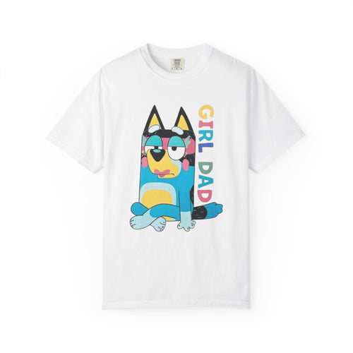 Colorful Girl Dad T-Shirt, Fun Dad Shirt, Unisex Tee for Dads, Cartoon Graphic Tee, Gift for Father's Day, Casual Wear - Sweet Vision LLC