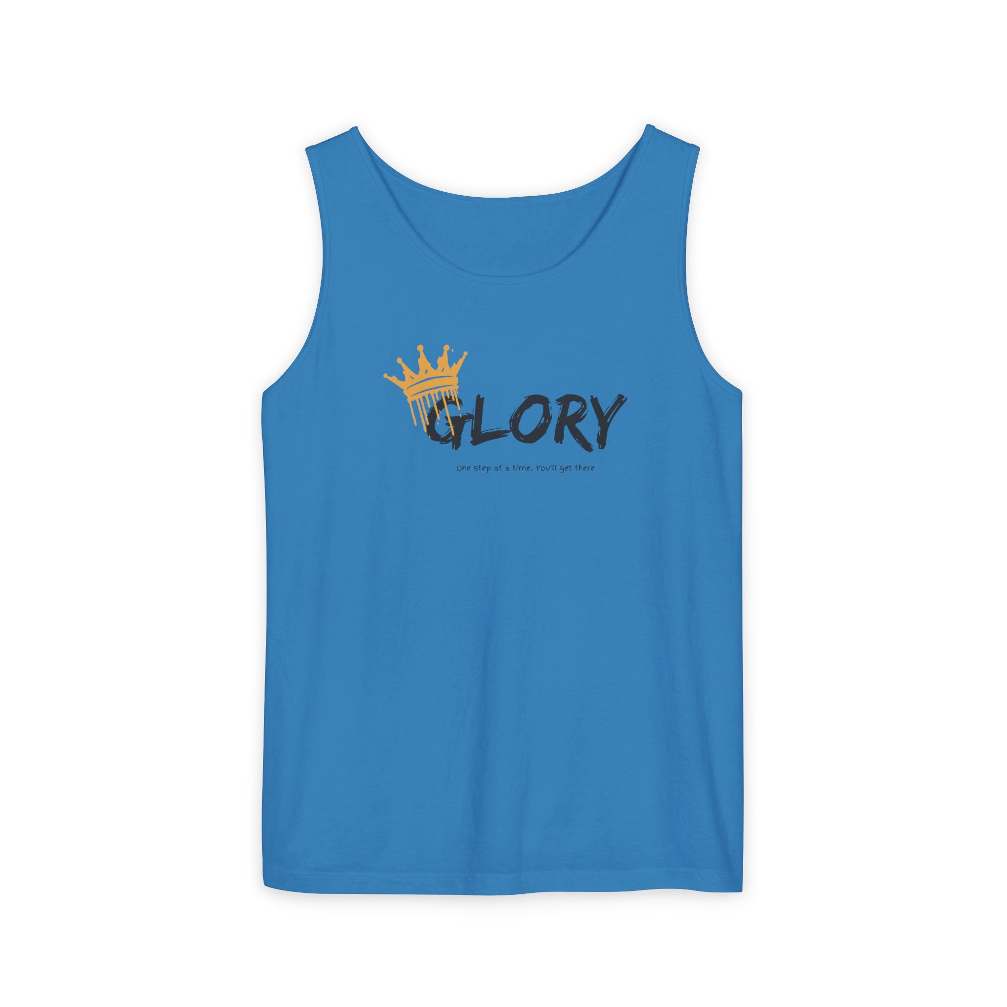 Glory Tank Top, Unisex Tank Top, Casual Summer Wear, Confidence Booster, Vacation Essential, Gift for Sports Lovers - Sweet Vision LLC