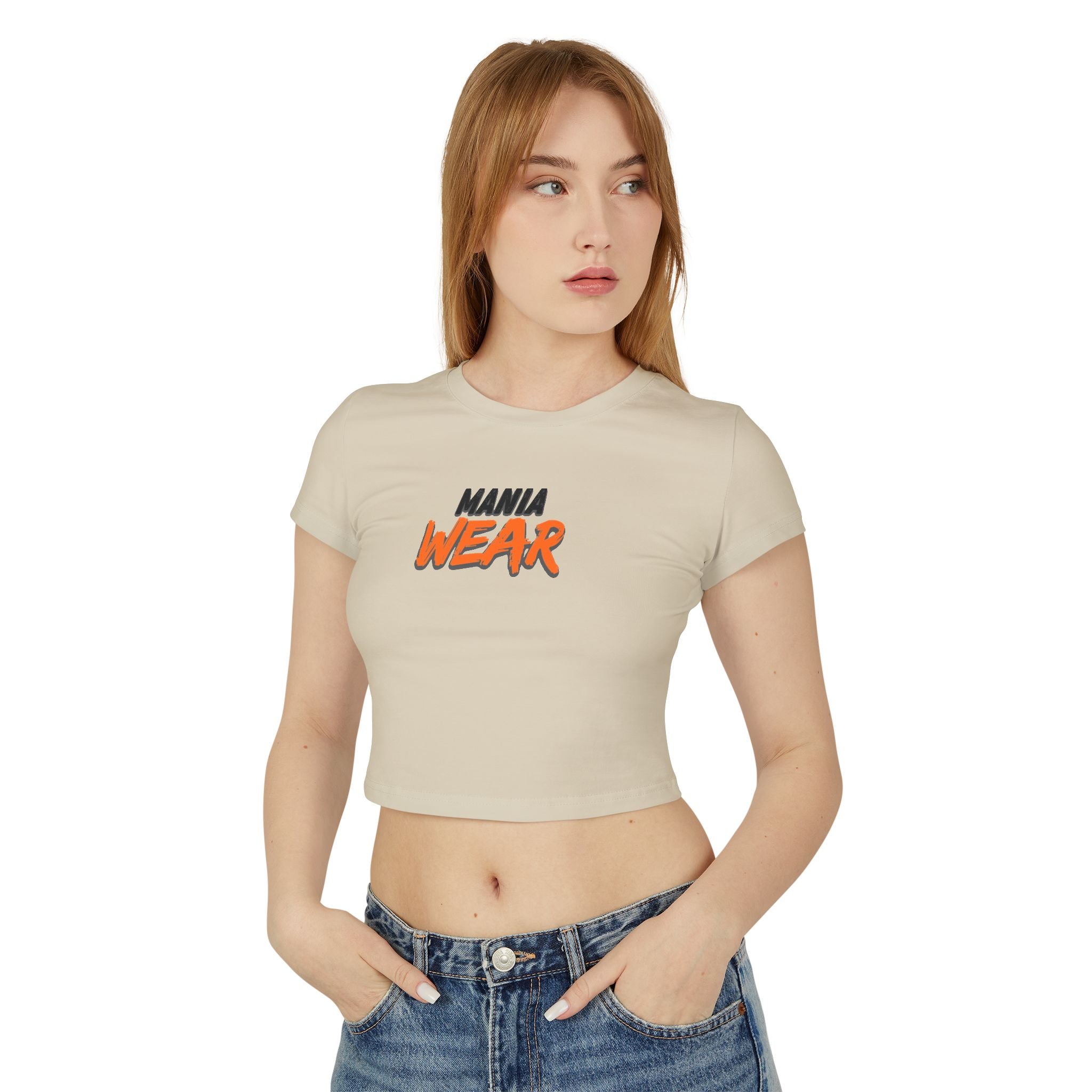 MANIA WEAR Trendy Women's Baby Tee, Casual Crop Top, Gift for Her - Sweet Vision LLC