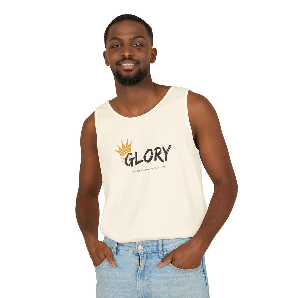 Glory Tank Top, Unisex Tank Top, Casual Summer Wear, Confidence Booster, Vacation Essential, Gift for Sports Lovers - Sweet Vision LLC