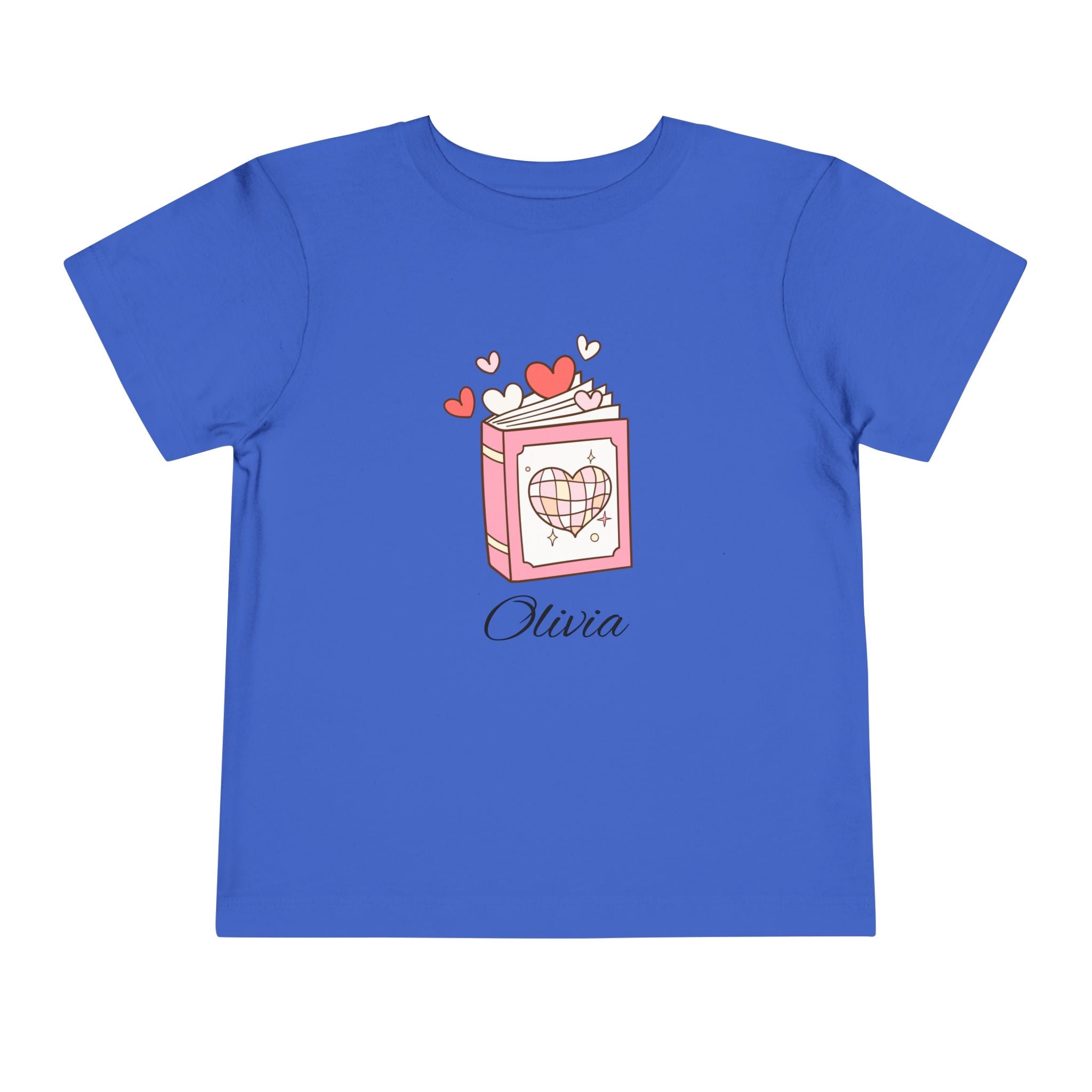 Sweet Love Heart Toddler Tee, Cute Gift for Kids, Valentine's Day Apparel, Toddler's Short Sleeve Shirt, Personalized T-Shirt