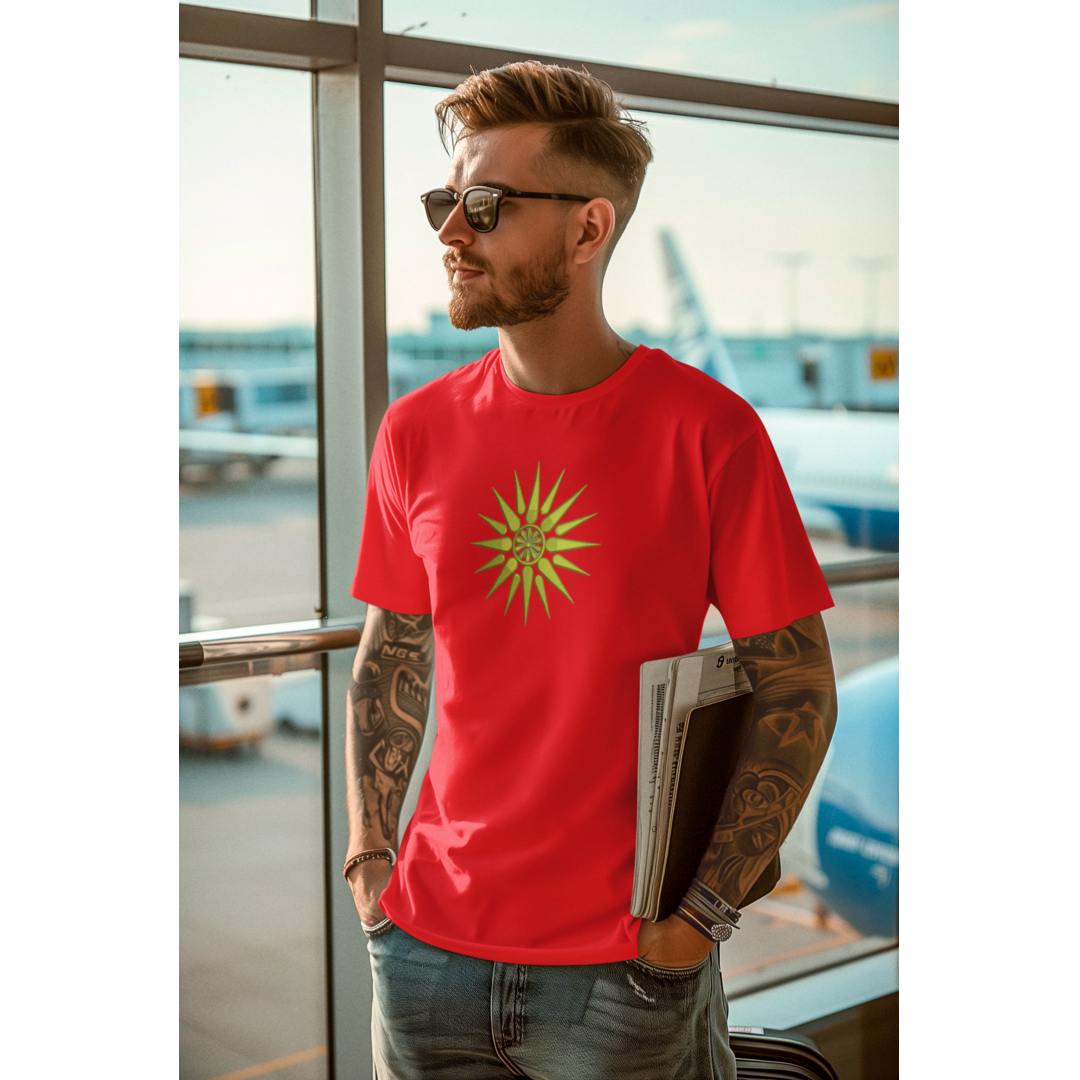 Embroidered T-shirt Vergina Sun Symbol