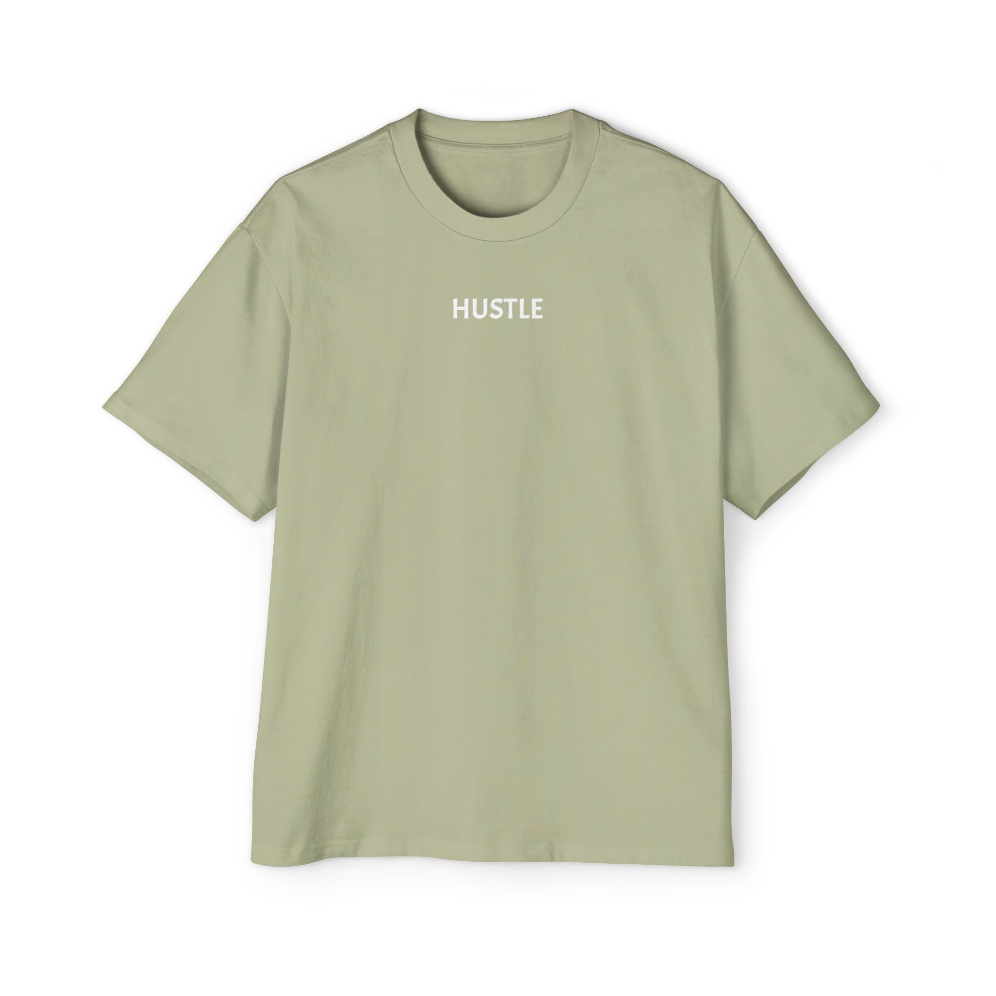 Men's Heavy Oversized Tee - Hustle Graphic T-Shirt for Comfort and Style - Sweet Vision LLC