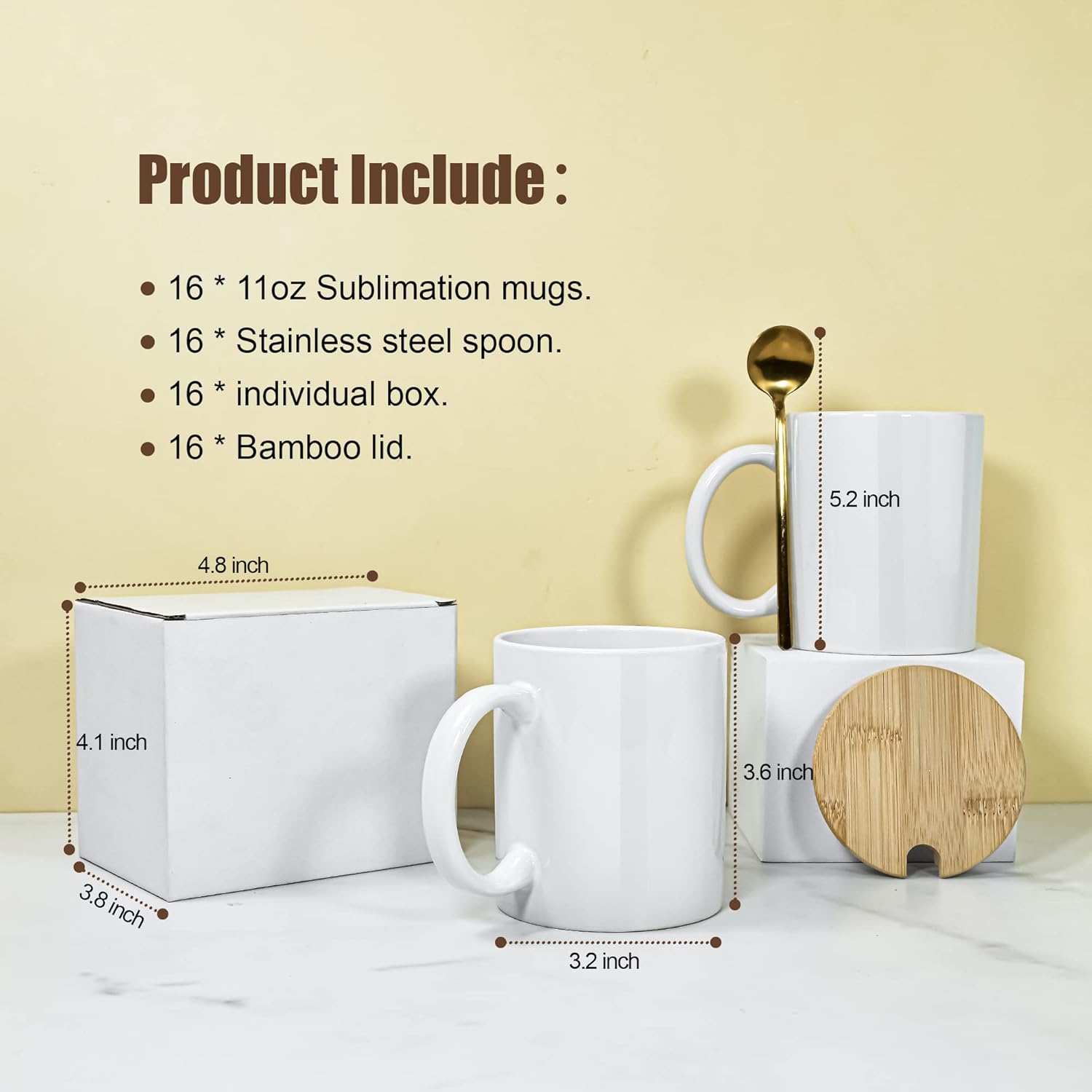 Heart-Shaped Mug, mug with lid and spoon, heart handle Sublimation mug - Sweet Vision LLC