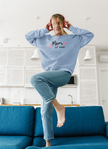 Mom of two, Unisex Heavy Blend™ Crewneck Sweatshirt, Mother's Day - Sweet Vision LLC