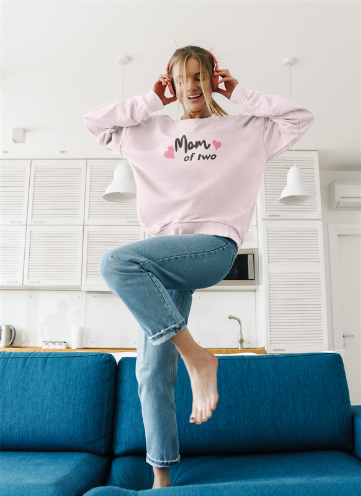 Mom of two, Unisex Heavy Blend™ Crewneck Sweatshirt, Mother's Day - Sweet Vision LLC