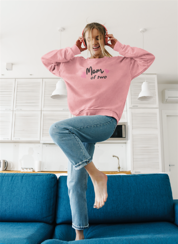 Mom of two, Unisex Heavy Blend™ Crewneck Sweatshirt, Mother's Day - Sweet Vision LLC