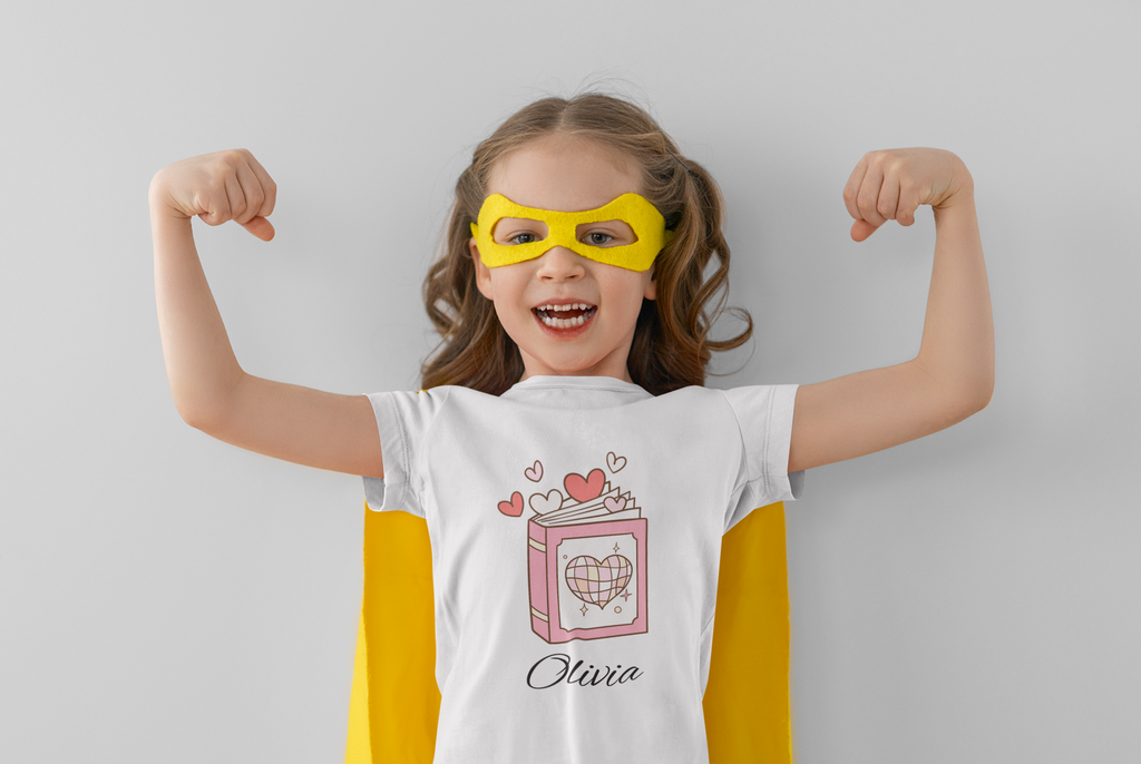 Sweet Love Heart Toddler Tee, Cute Gift for Kids, Valentine's Day Apparel, Toddler's Short Sleeve Shirt, Personalized T-Shirt - Sweet Vision LLC