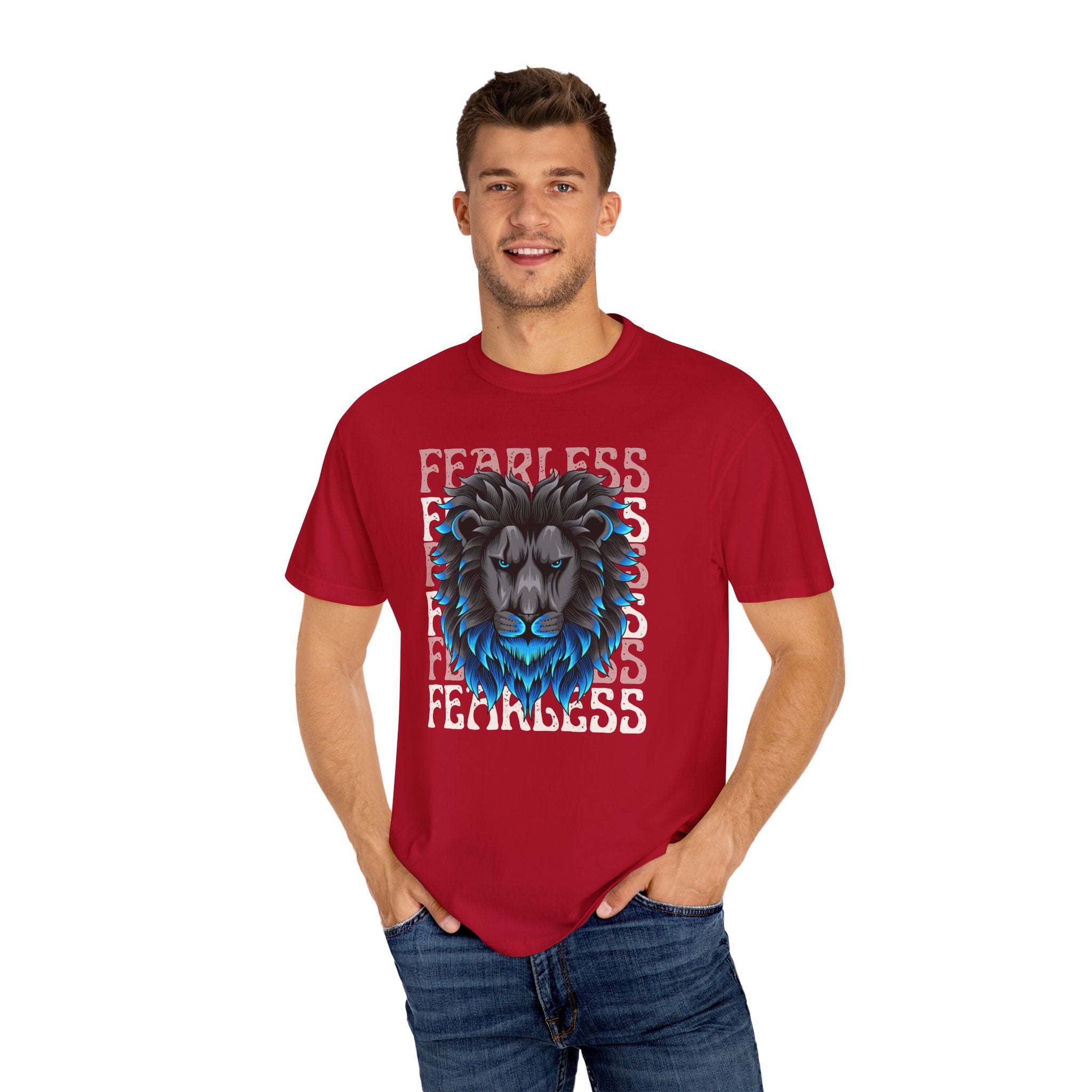 Fearless Lion Graphic T-Shirt, Unisex Tee, Bold Statement Shirt, Animal Lover Gift, Casual Everyday Wear, Birthday Gift - Sweet Vision LLC