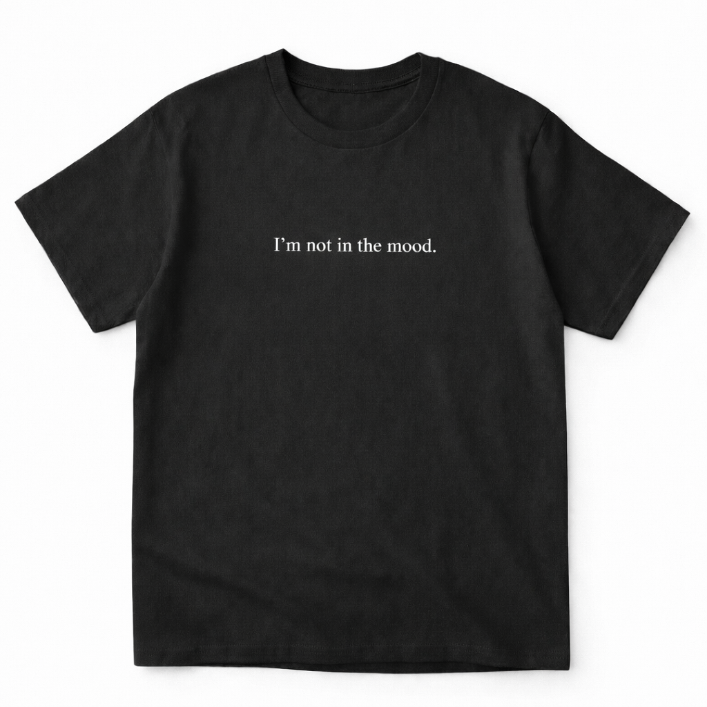 I’m Not in the Mood T-Shirt – Minimal Statement Tee - Sweet Vision LLC