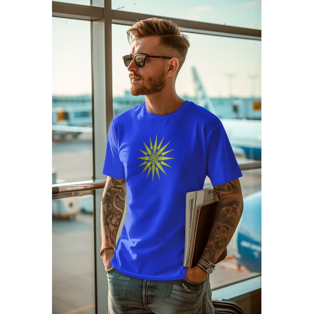Embroidered T-shirt Vergina Sun Symbol