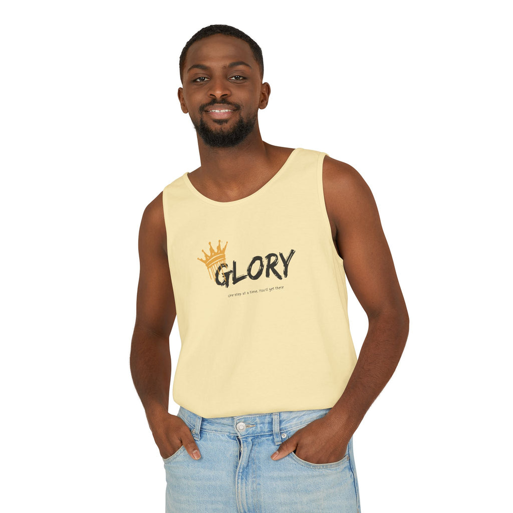 Glory Tank Top, Unisex Tank Top, Casual Summer Wear, Confidence Booster, Vacation Essential, Gift for Sports Lovers - Sweet Vision LLC