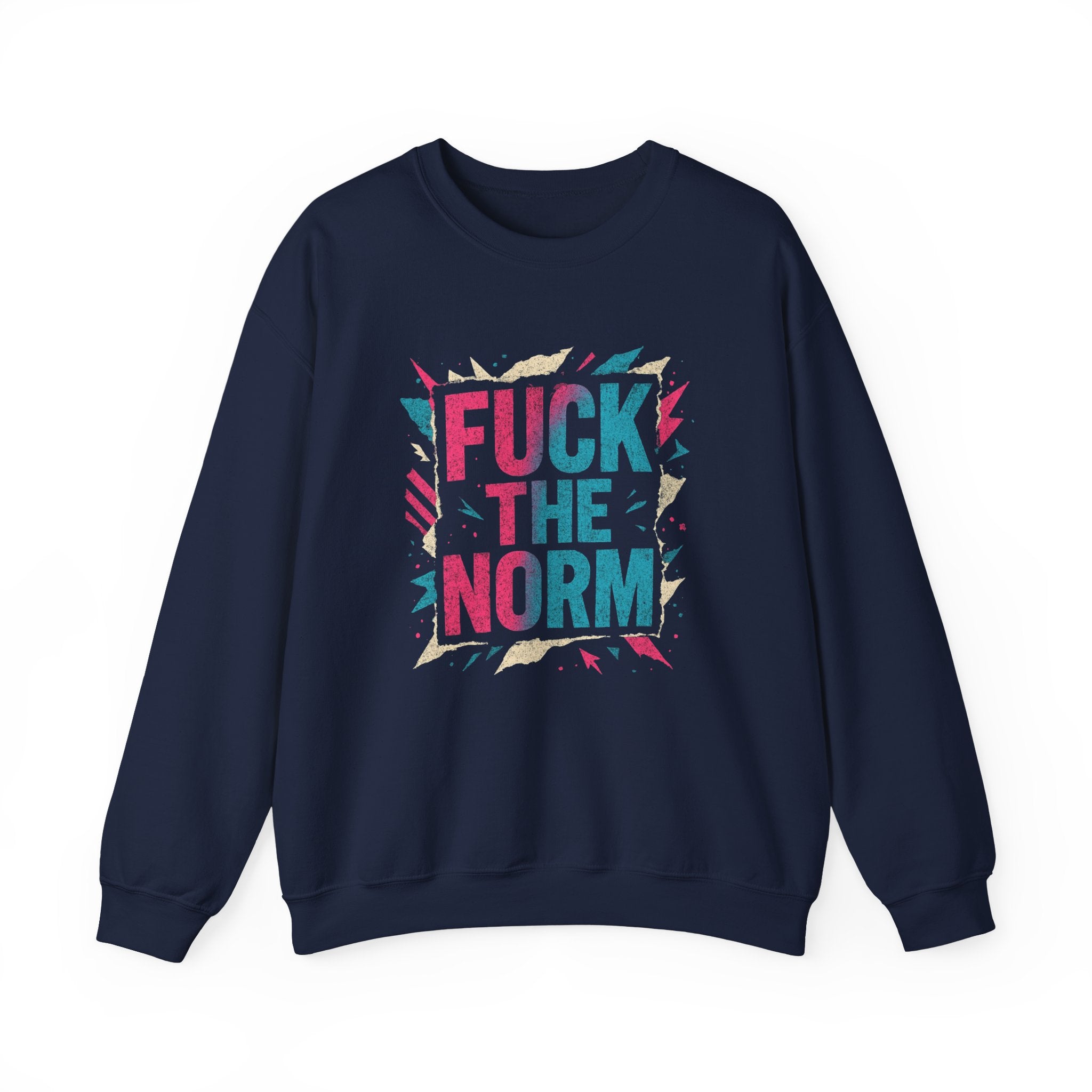 Crewneck Sweatshirt - “Fuck The Norm” Bold Retro Graphic - Sweet Vision LLC