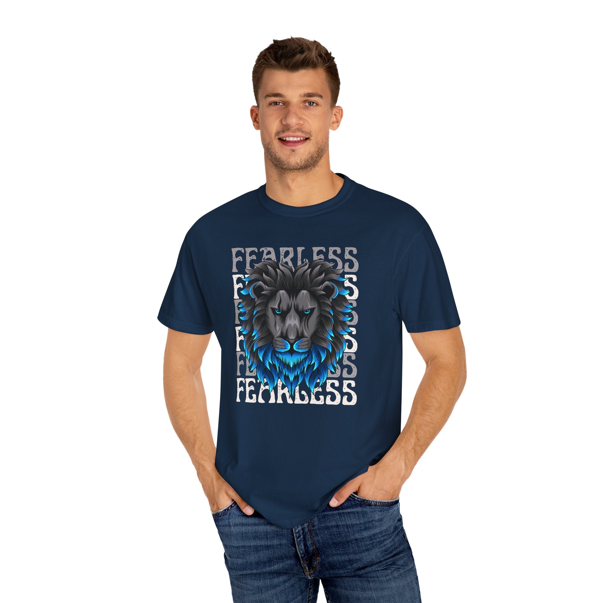 Fearless Lion Graphic T-Shirt, Unisex Tee, Bold Statement Shirt, Animal Lover Gift, Casual Everyday Wear, Birthday Gift - Sweet Vision LLC