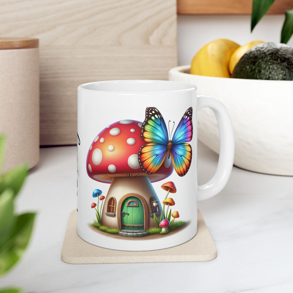Mug, Ceramic Mug, (11oz), Mushrooms mug, Custom mug - Sweet Vision LLC
