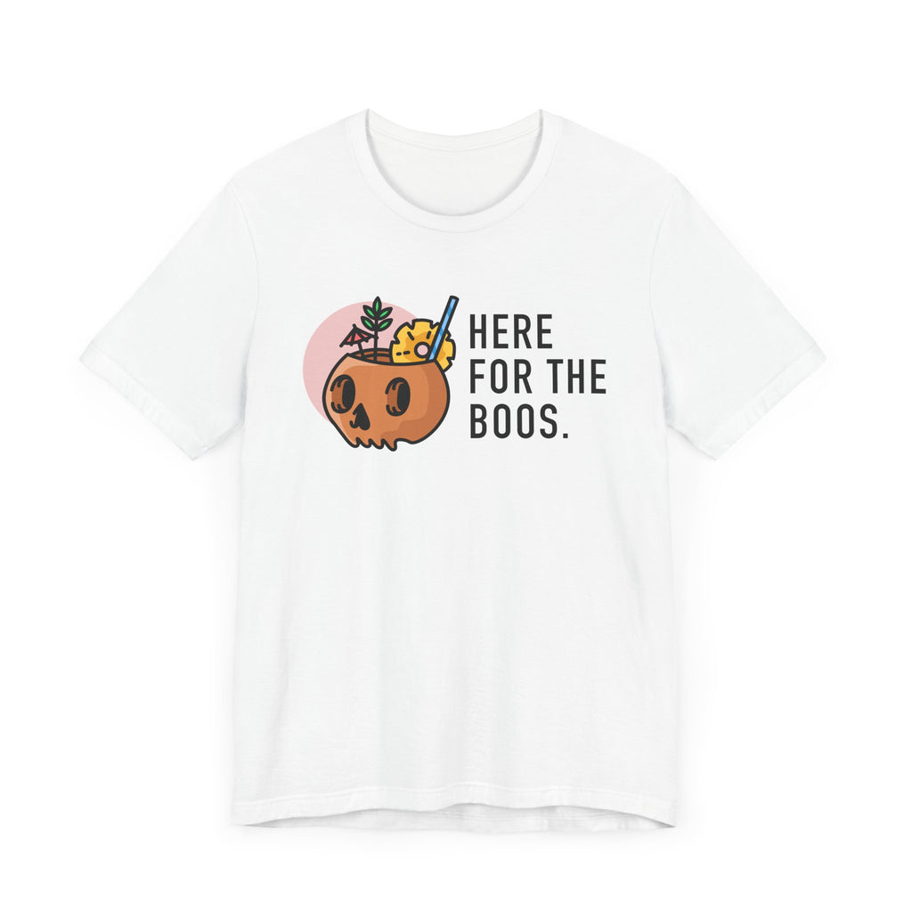 Unisex Jersey Short Sleeve Tee, here for the boos - Sweet Vision LLC