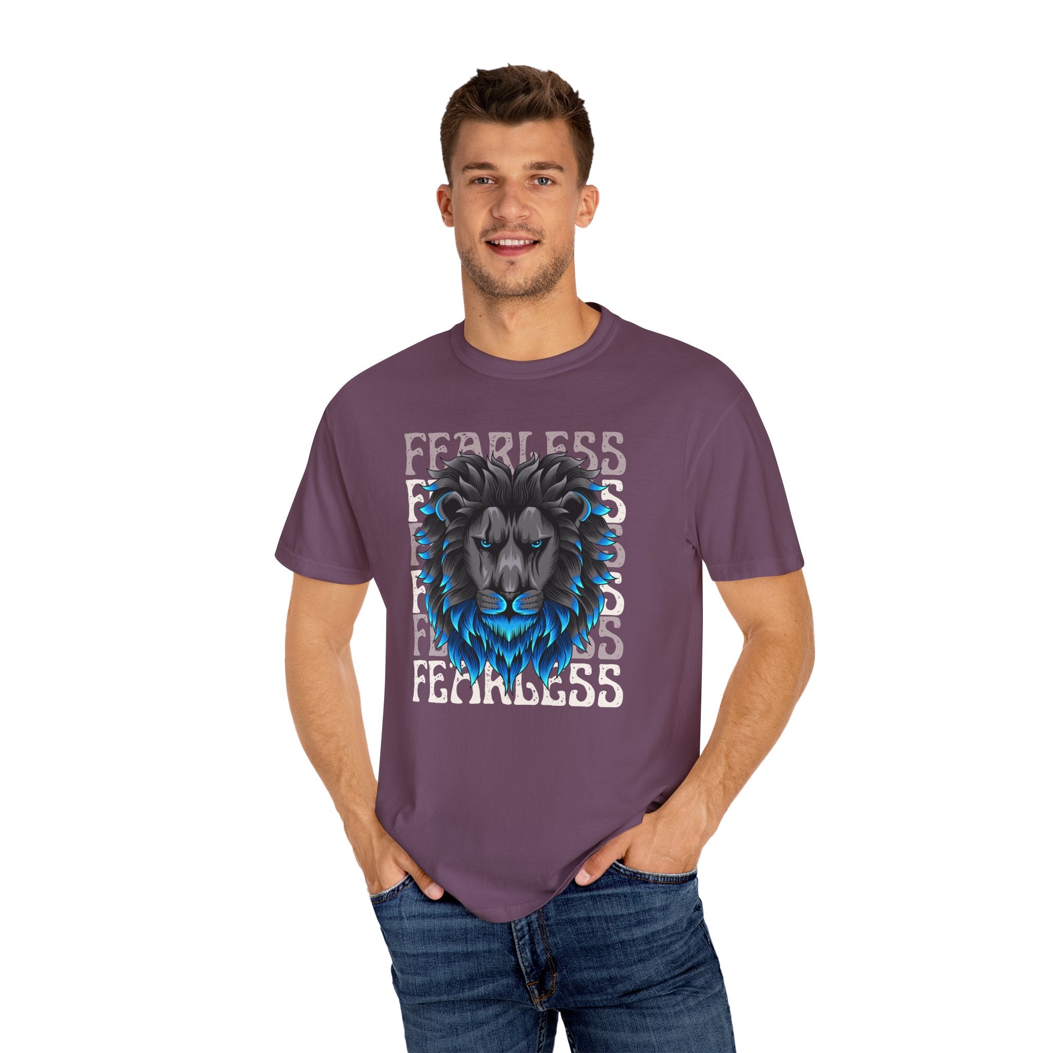 Fearless Lion Graphic T-Shirt, Unisex Tee, Bold Statement Shirt, Animal Lover Gift, Casual Everyday Wear, Birthday Gift - Sweet Vision LLC