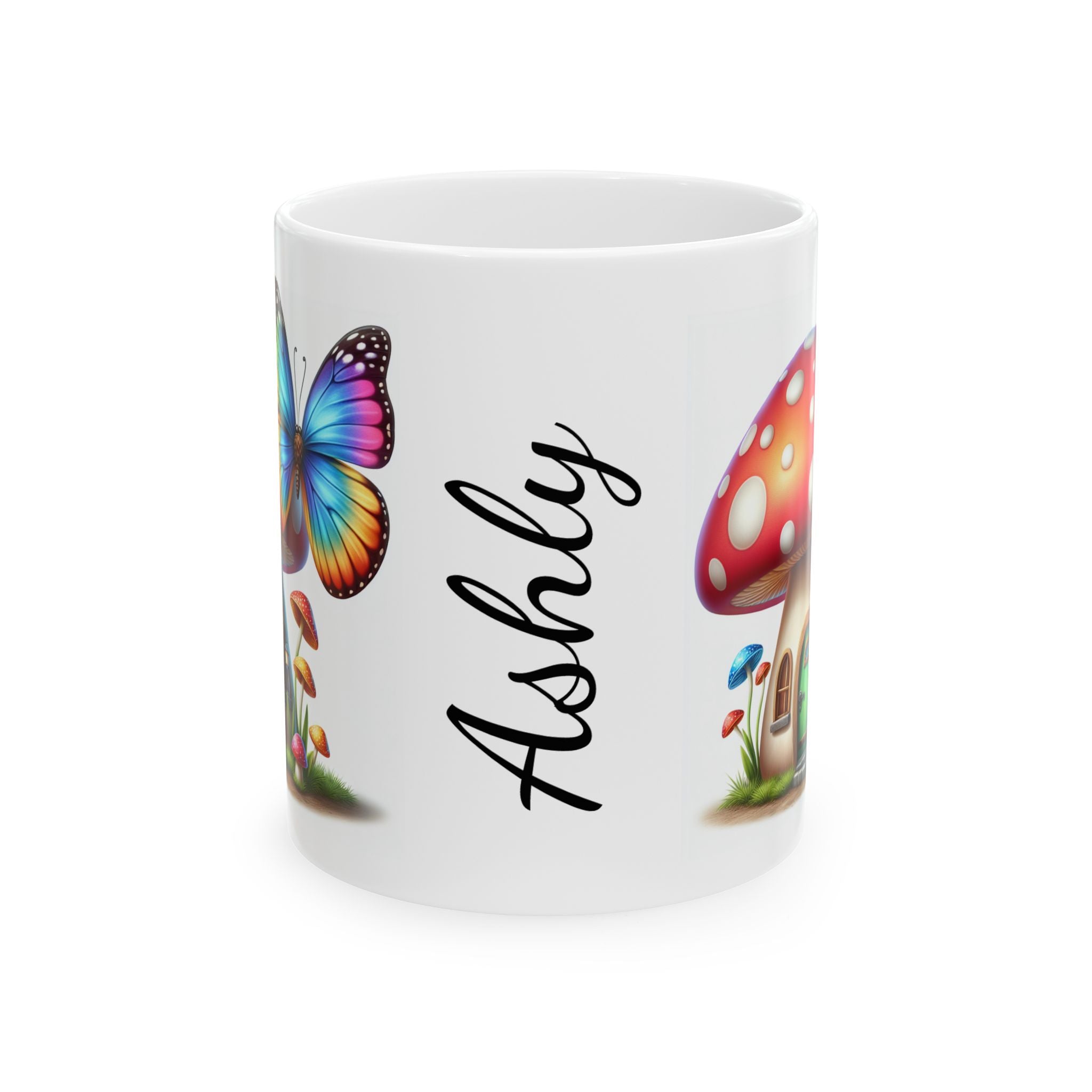 Mug, Ceramic Mug, (11oz), Mushrooms mug, Custom mug - Sweet Vision LLC
