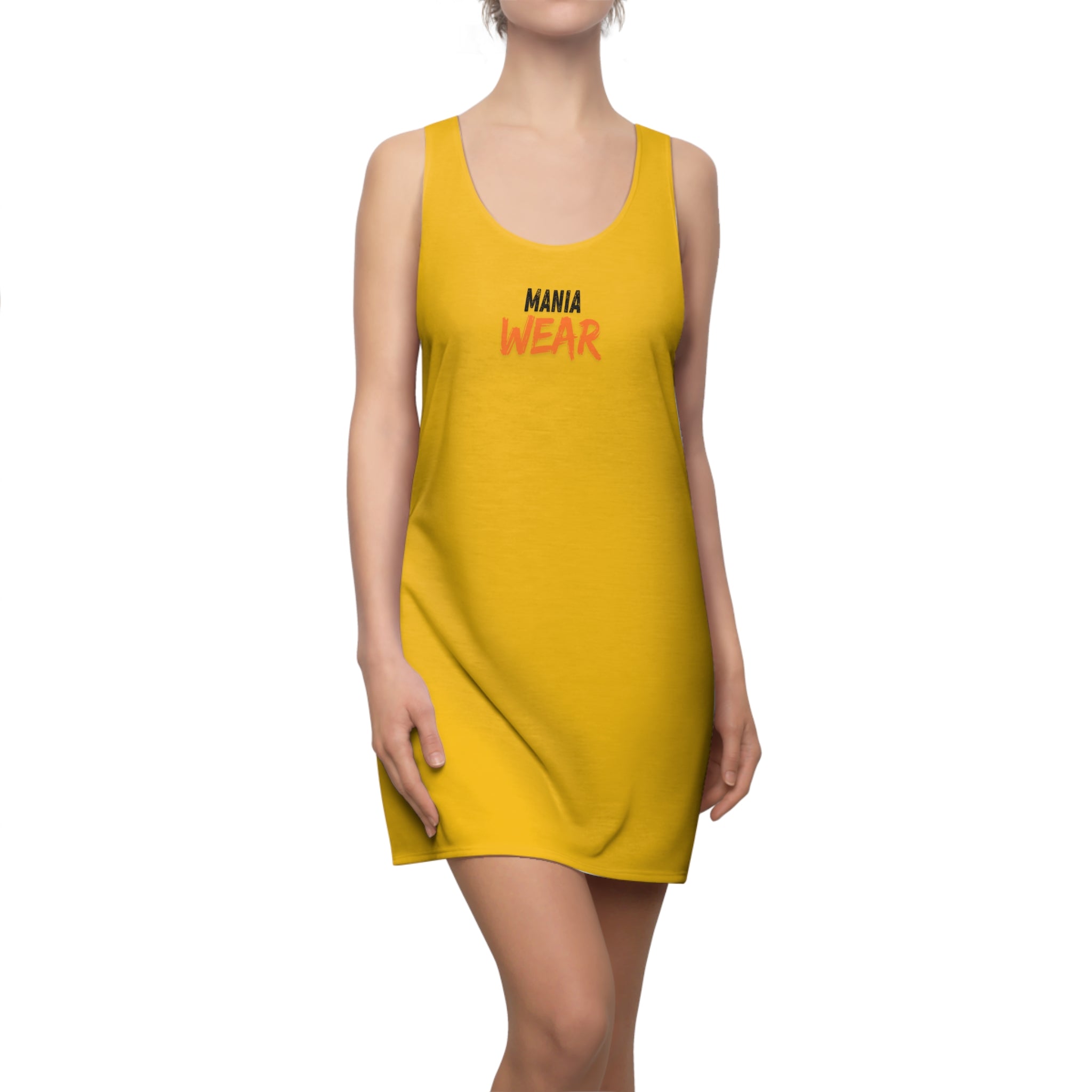 Vibrant Racerback Dress with 'MANIA WEAR' Design - Casual Fashion for Summer, Beach Days, Festivals, and Everyday Wear - Sweet Vision LLC