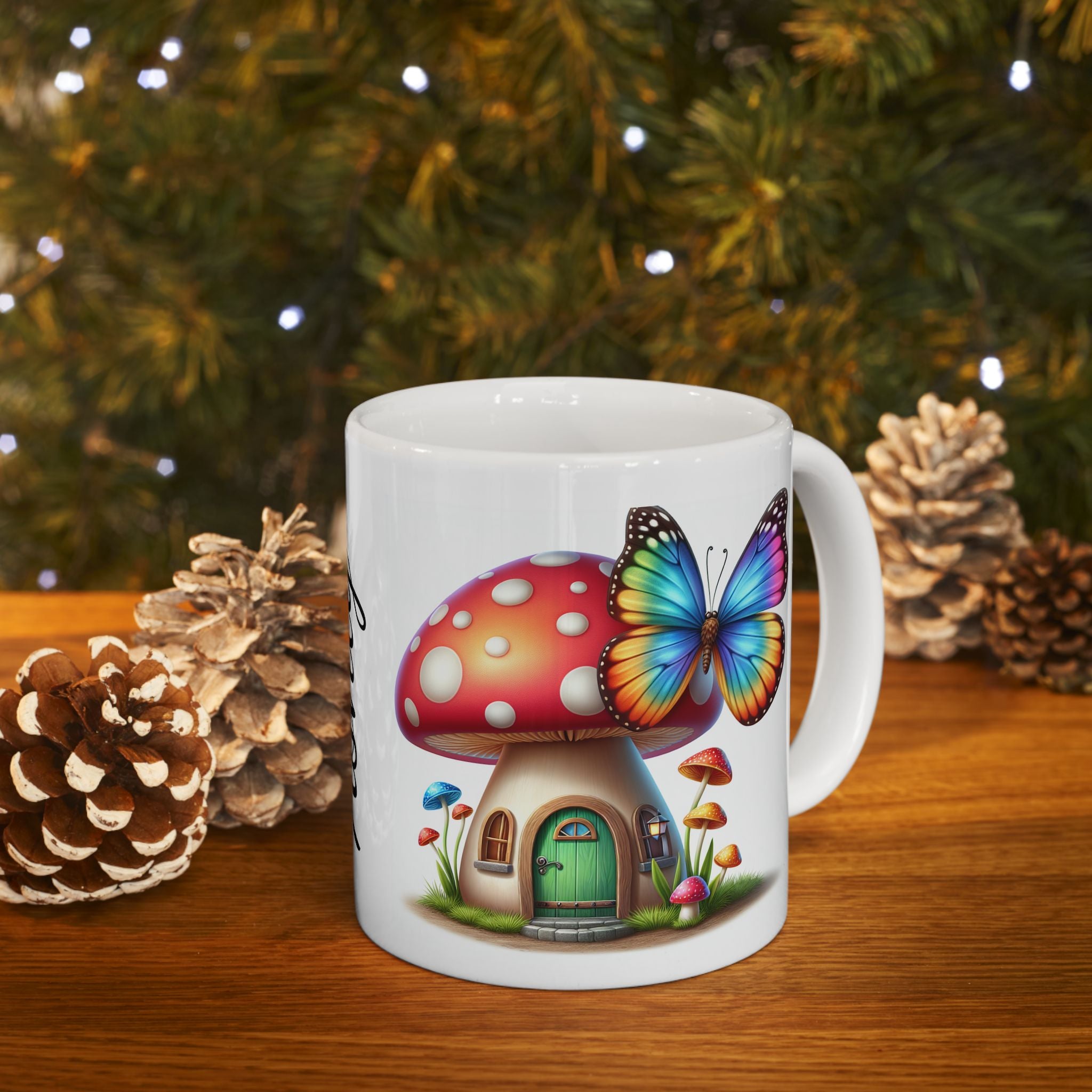 Mug, Ceramic Mug, (11oz), Mushrooms mug, Custom mug - Sweet Vision LLC