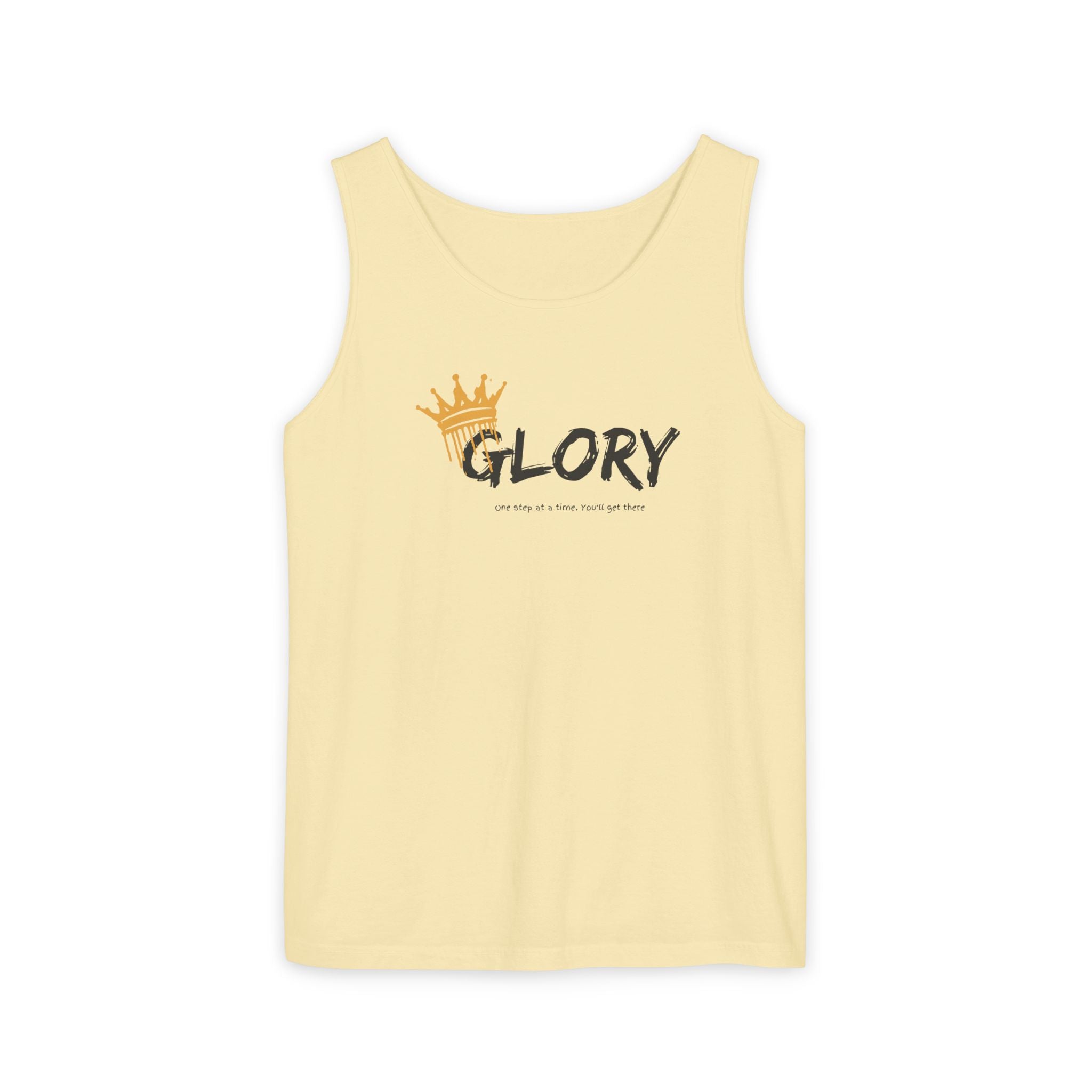 Glory Tank Top, Unisex Tank Top, Casual Summer Wear, Confidence Booster, Vacation Essential, Gift for Sports Lovers - Sweet Vision LLC