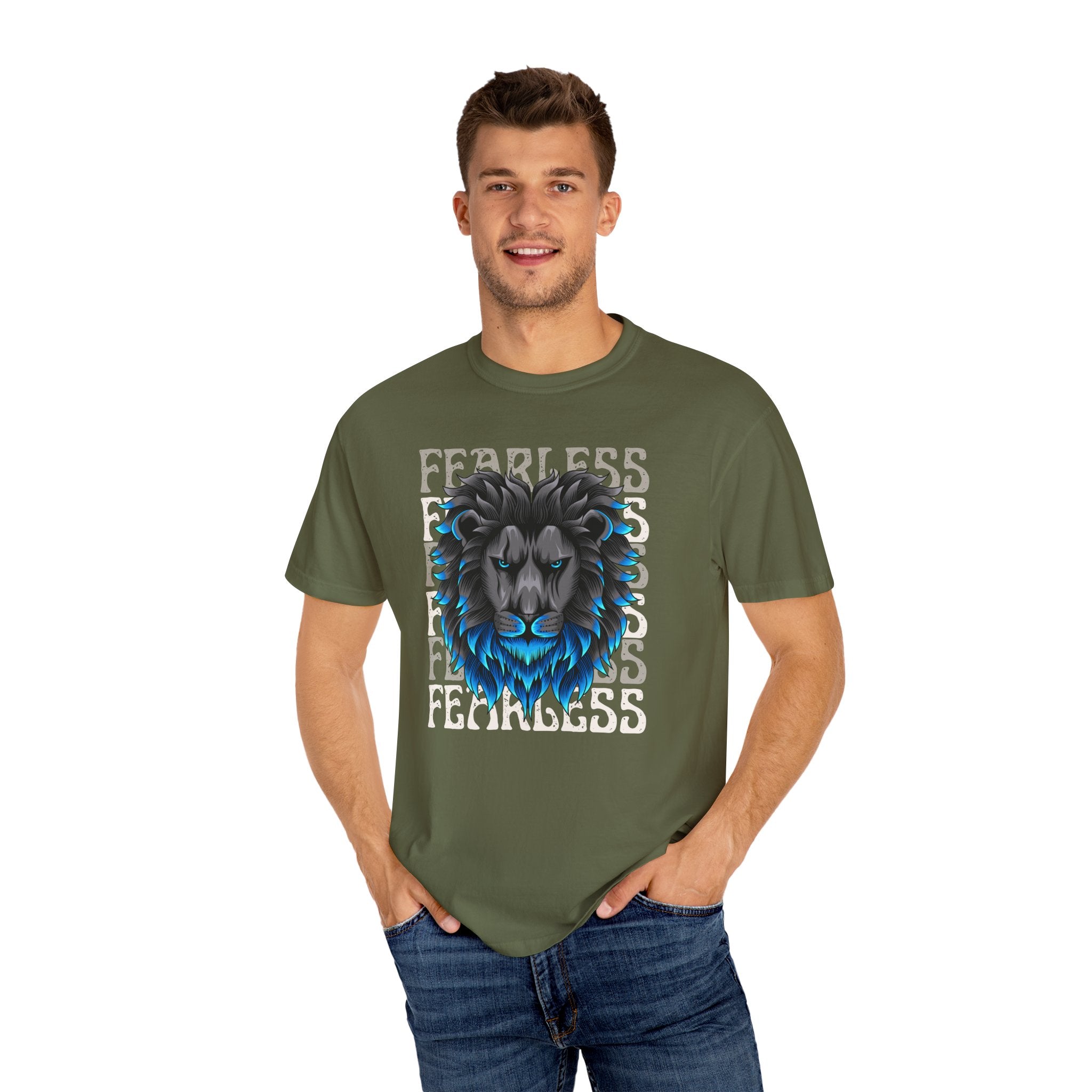 Fearless Lion Graphic T-Shirt, Unisex Tee, Bold Statement Shirt, Animal Lover Gift, Casual Everyday Wear, Birthday Gift - Sweet Vision LLC