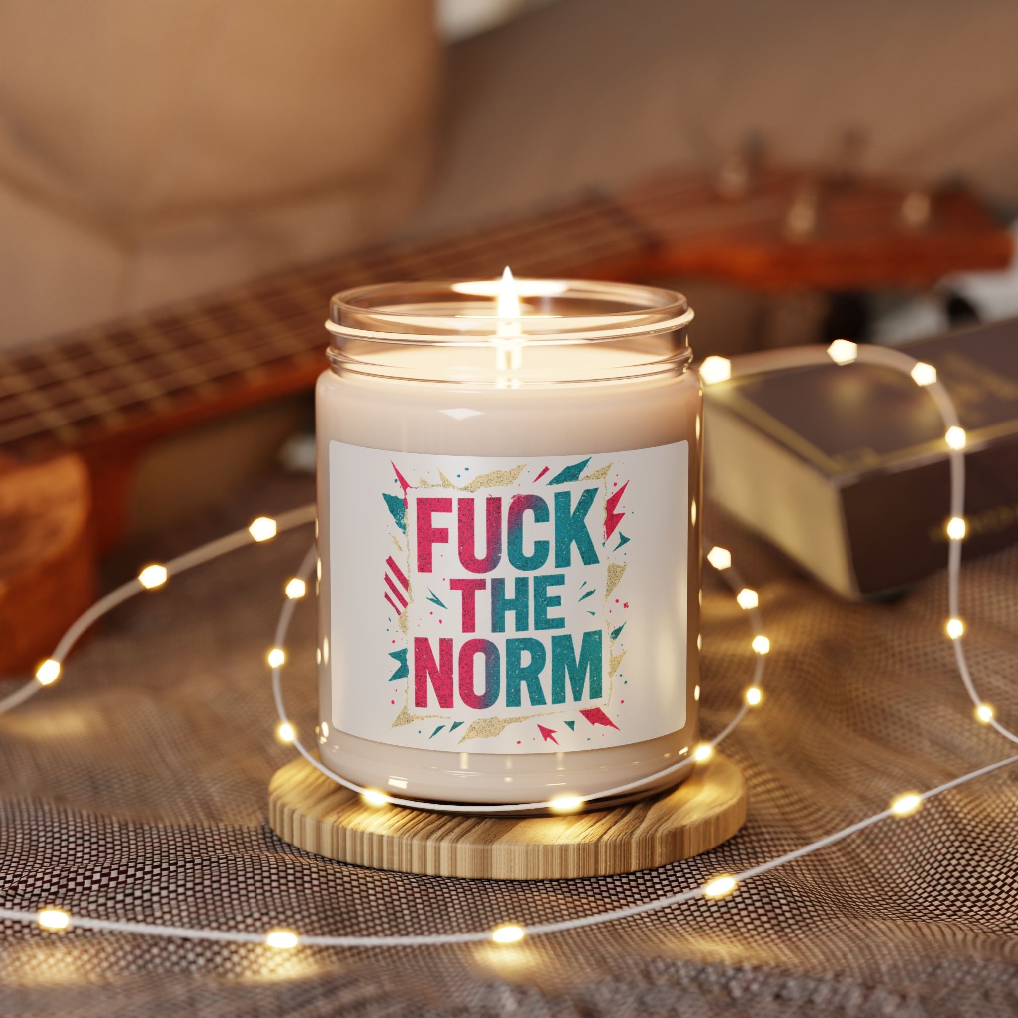 Statement Candle — "Fuck The Norm" Scented Soy Jar (9oz) - Sweet Vision LLC