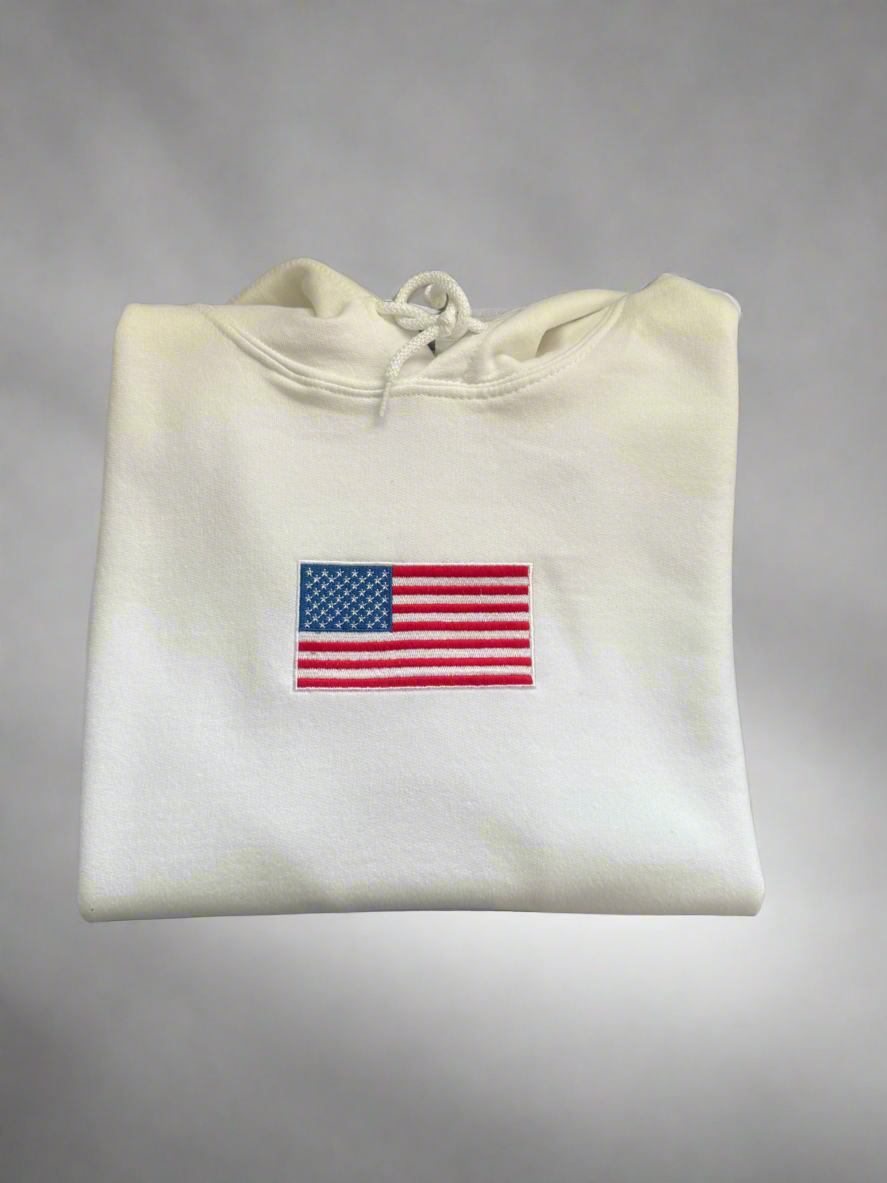 American flag, embroidered patriotic Hoodie/Sweatshirt