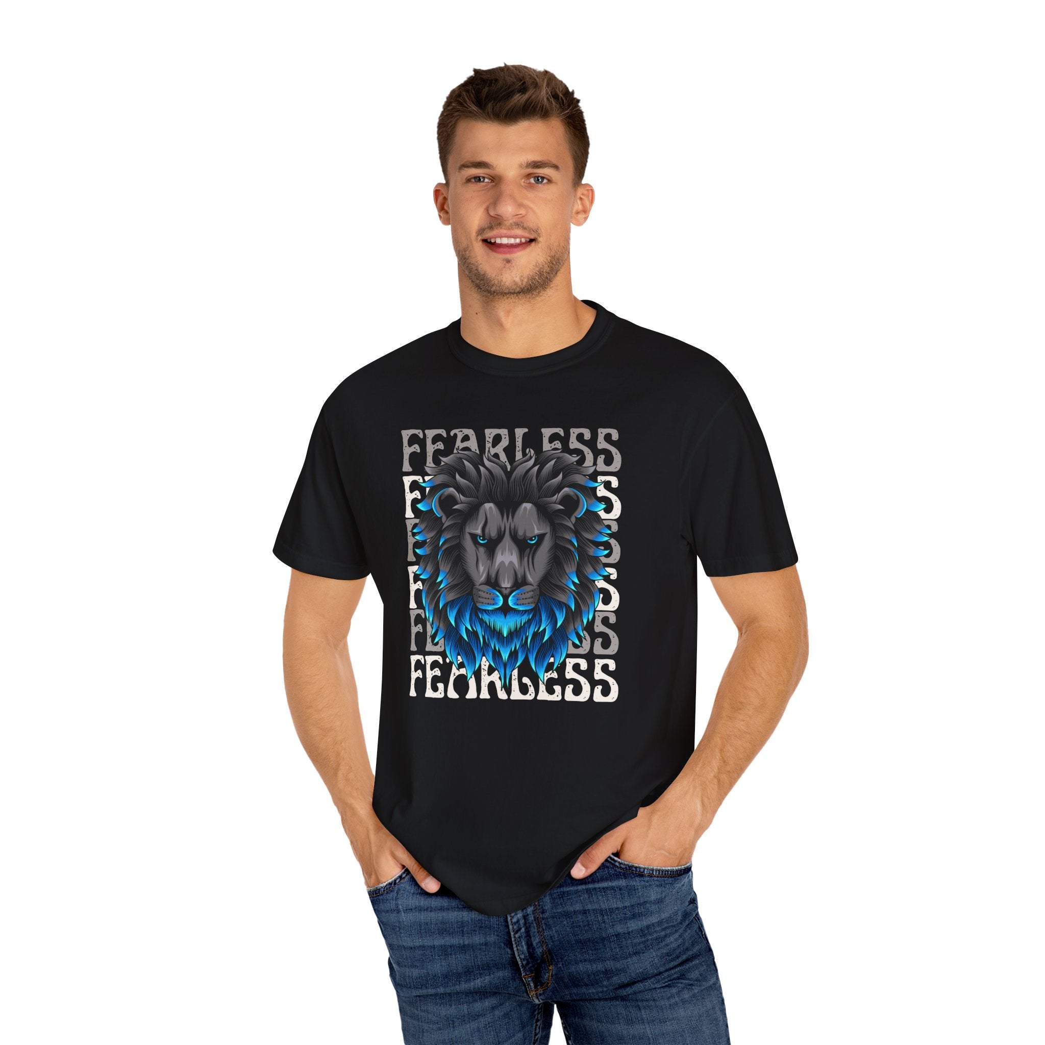 Fearless Lion Graphic T-Shirt, Unisex Tee, Bold Statement Shirt, Animal Lover Gift, Casual Everyday Wear, Birthday Gift - Sweet Vision LLC