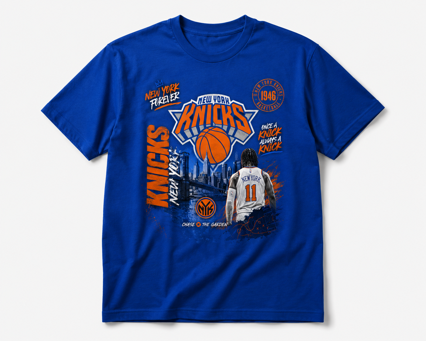 New York Knicks Royal Blue Graphic T-Shirt